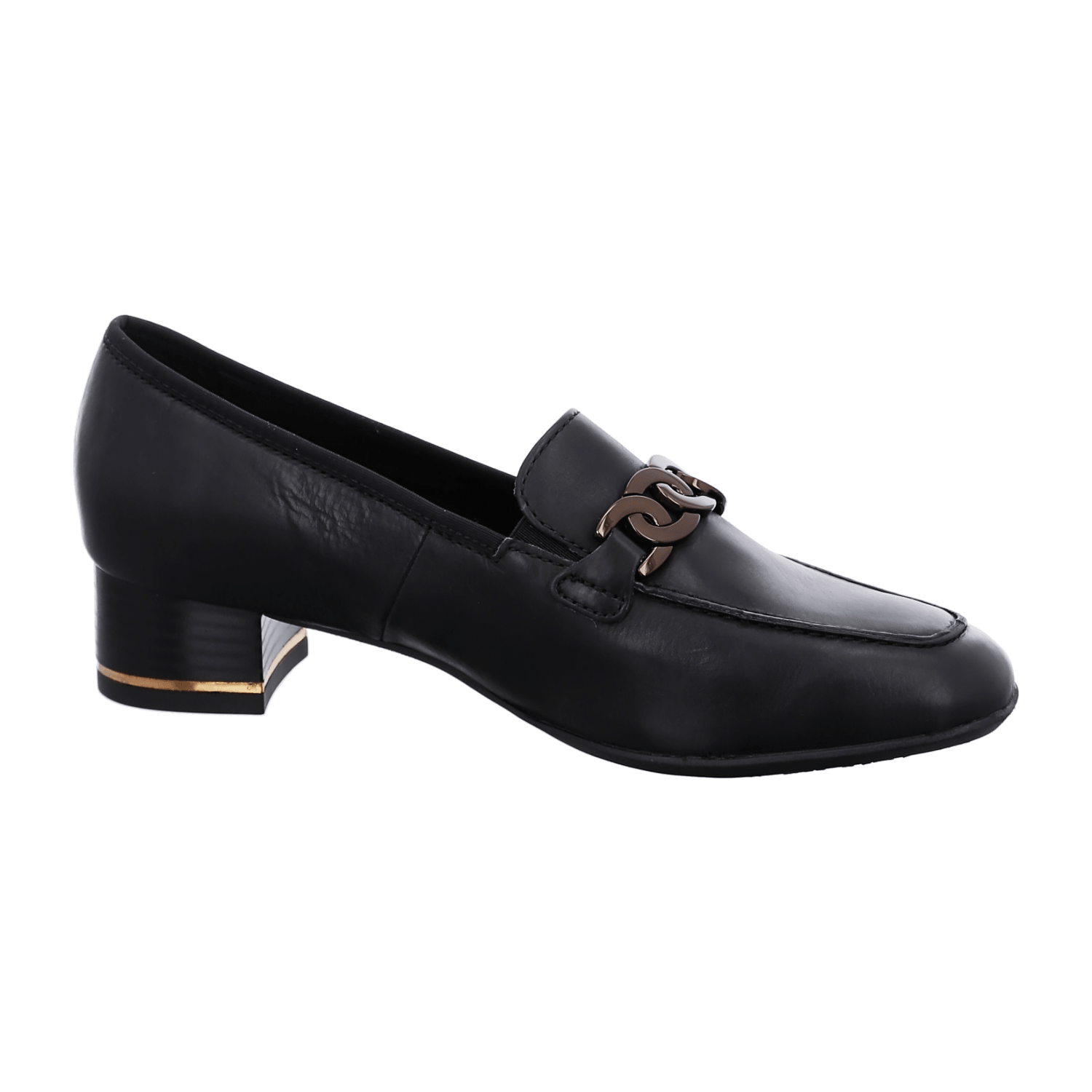 ARA GRAZ Women's Pumps Smooth Leather Black Square Toe Slip-On Style