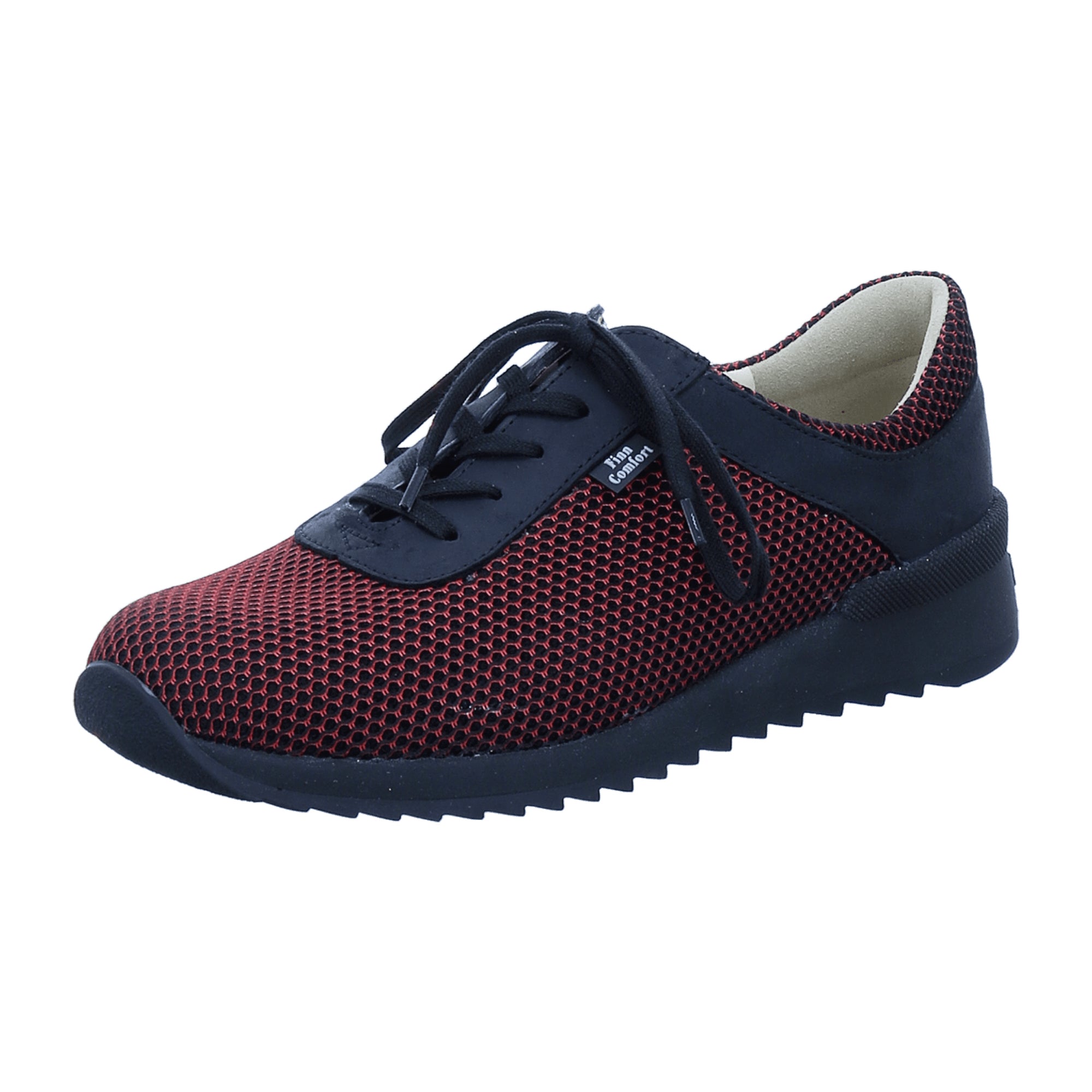 Finn Comfort Cerritos Women's Casual Sneakers, Lipstick Red/Black - Stylish & Comfortable