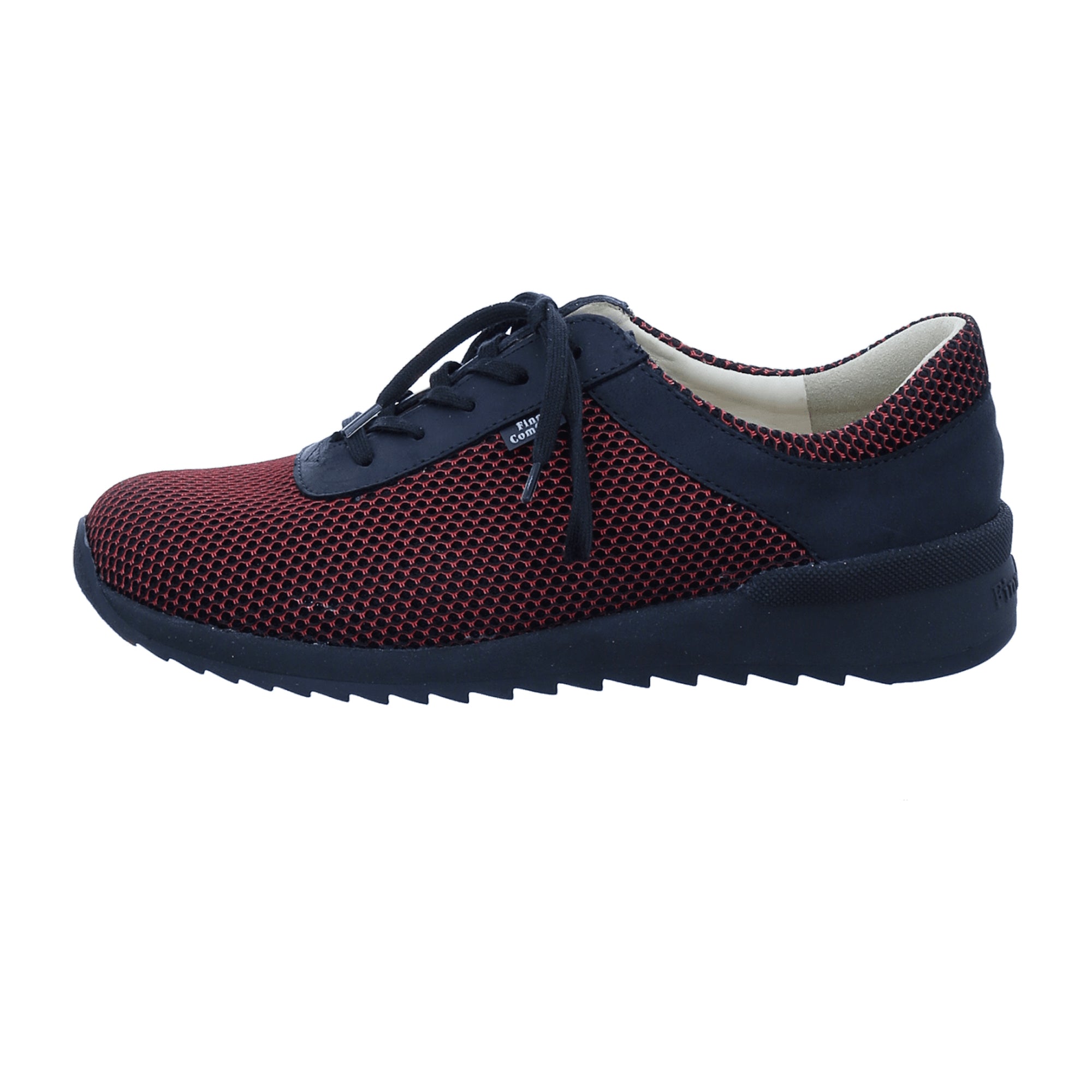 Finn Comfort Cerritos Women's Casual Sneakers, Lipstick Red/Black - Stylish & Comfortable
