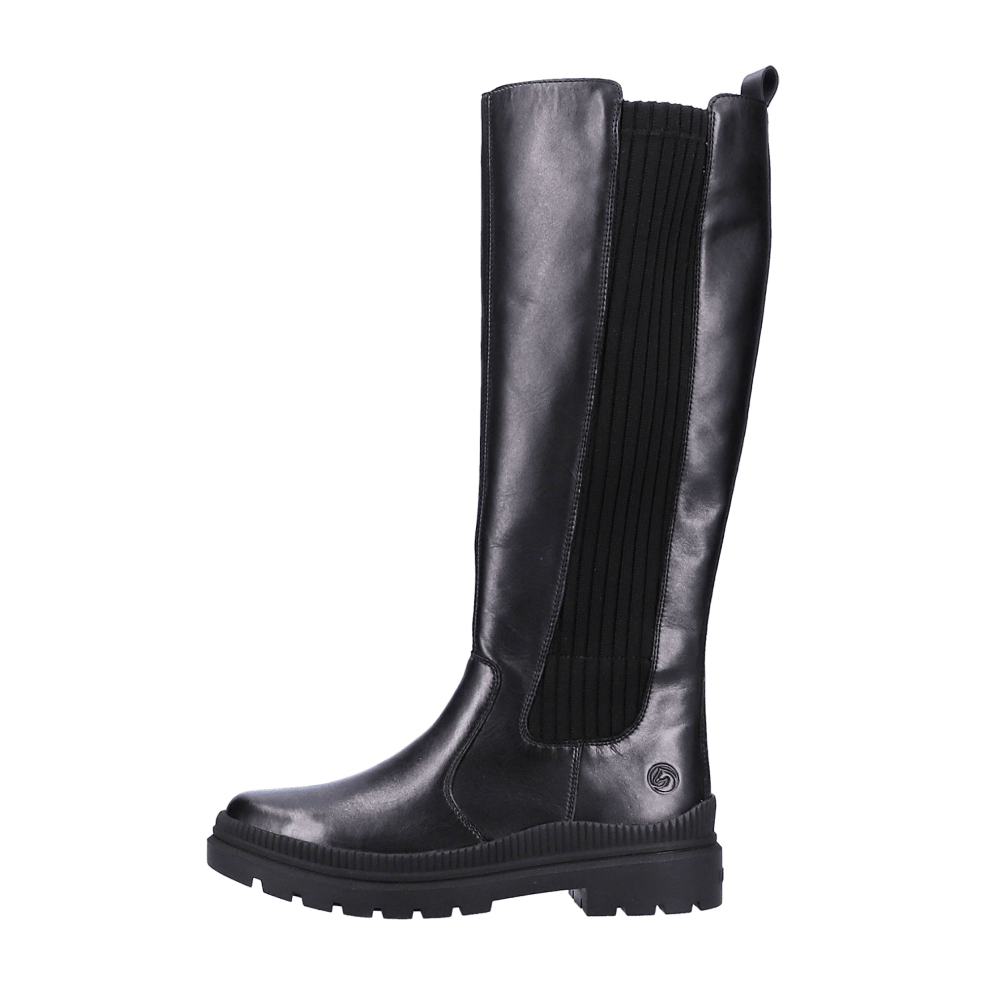 Remonte Women's Black Comfort Boots with Warm Lining and Side Zipper