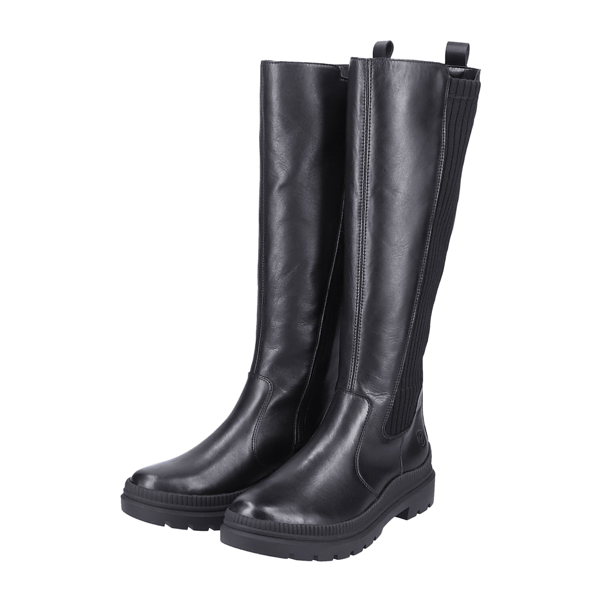 Remonte Women's Black Comfort Boots with Warm Lining and Side Zipper