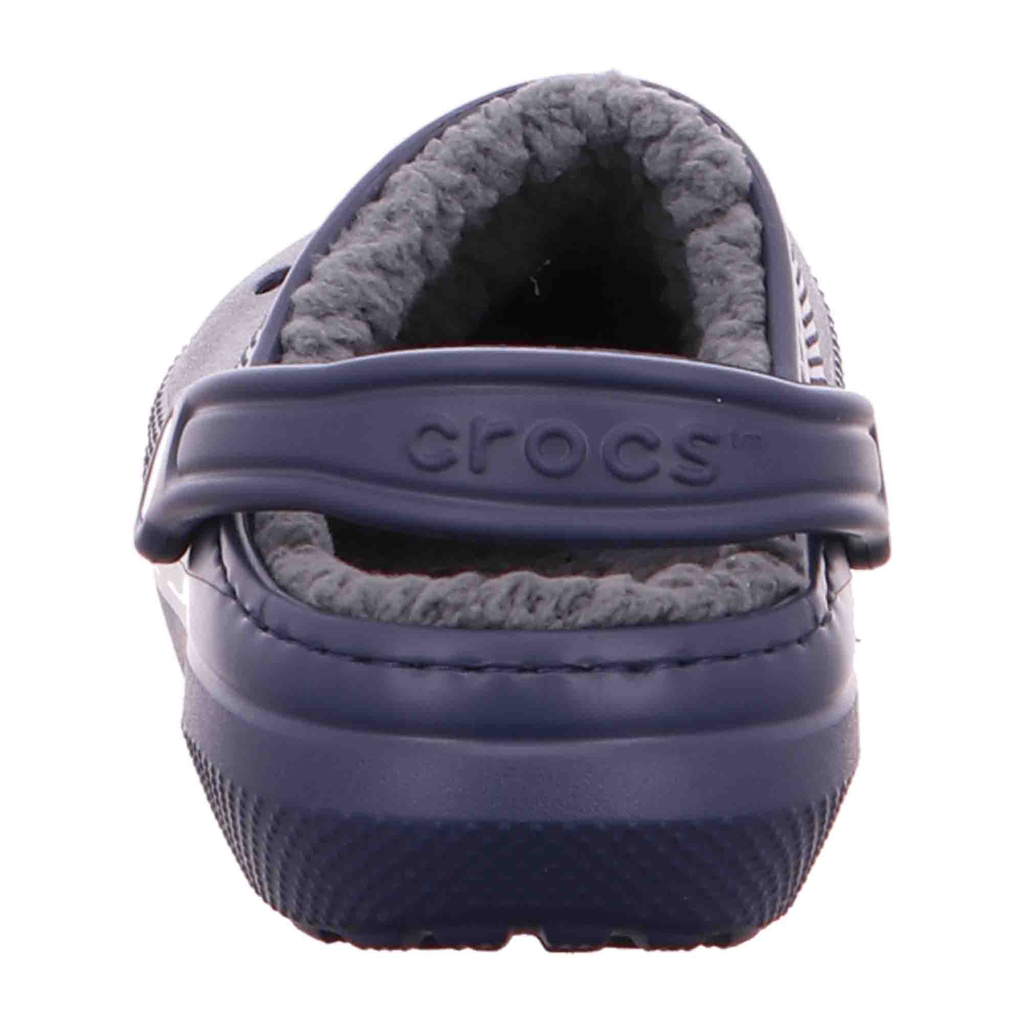 Crocs Classic Lined Clog for Men - Cozy Fleece Lining - Navy/Charcoal - EU 38-39