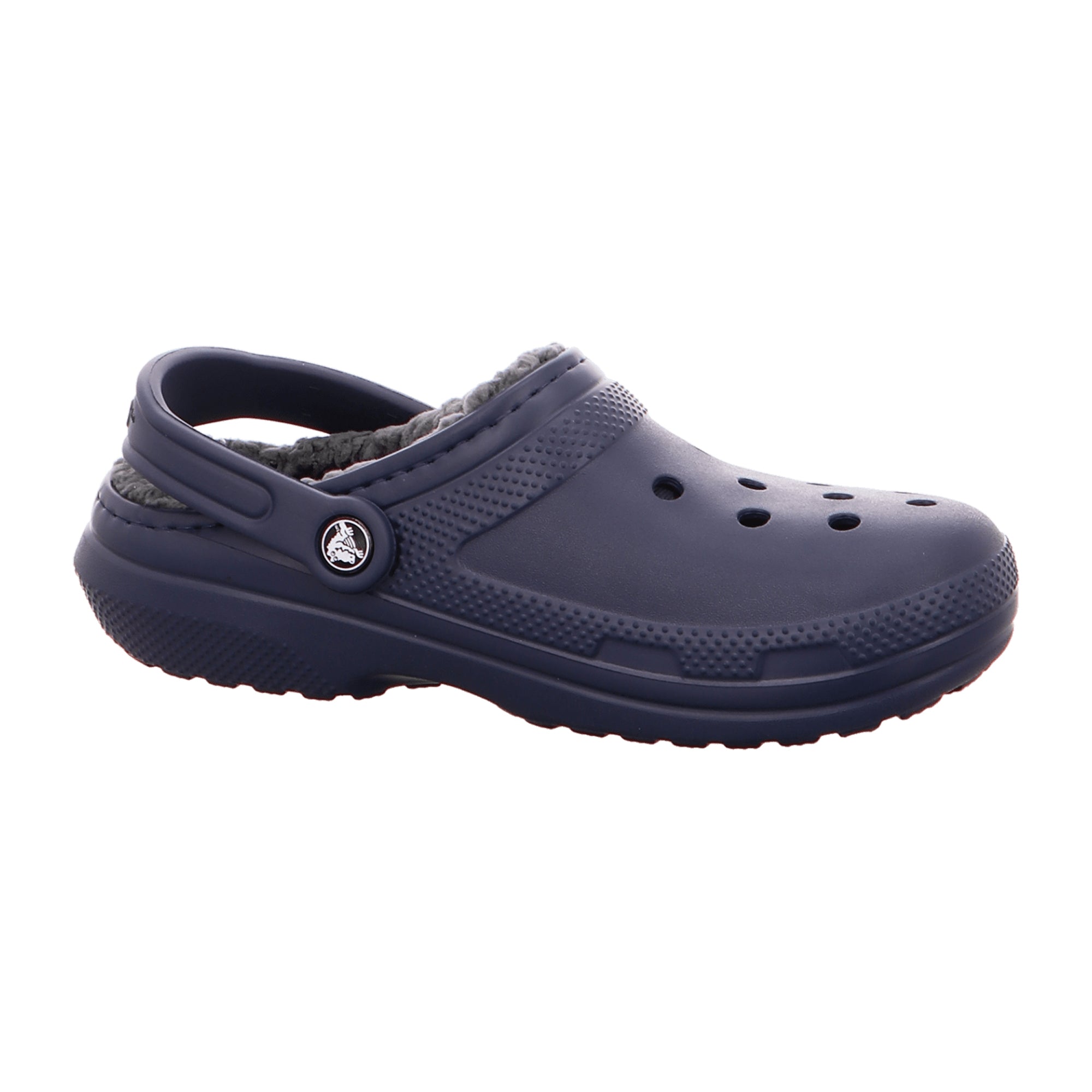 Crocs Classic Lined Clog for Men - Cozy Fleece Lining - Navy/Charcoal - EU 38-39