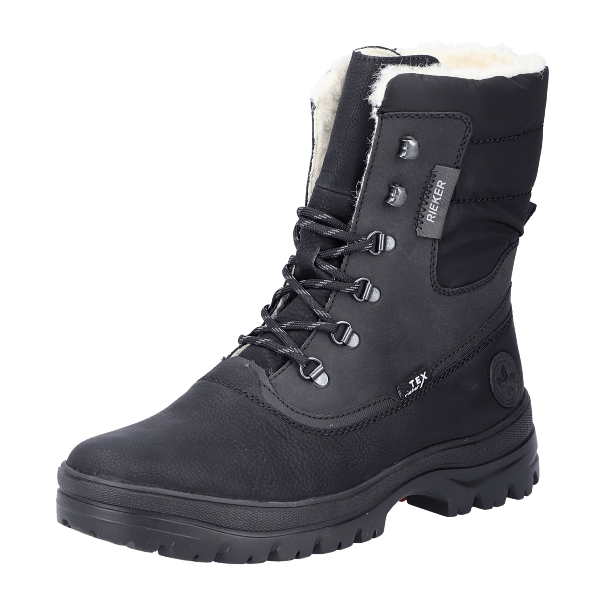 Rieker Men's Black Winter Boots F5424-01 Warm Lined Comfortable and Stylish