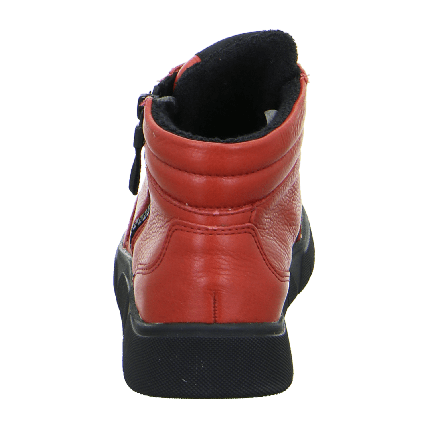 ARA ROM Women's Sneakers in Red Smooth Leather with Lace-Up Closure and Round Toe