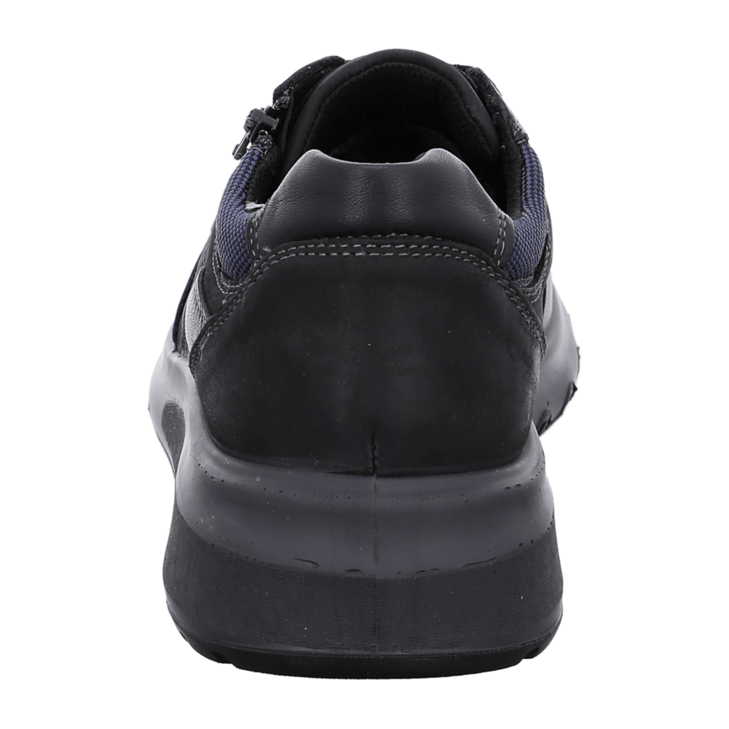 ARA Men's Sneakers Sporty Lace-Up Shoes in Smooth Leather Black