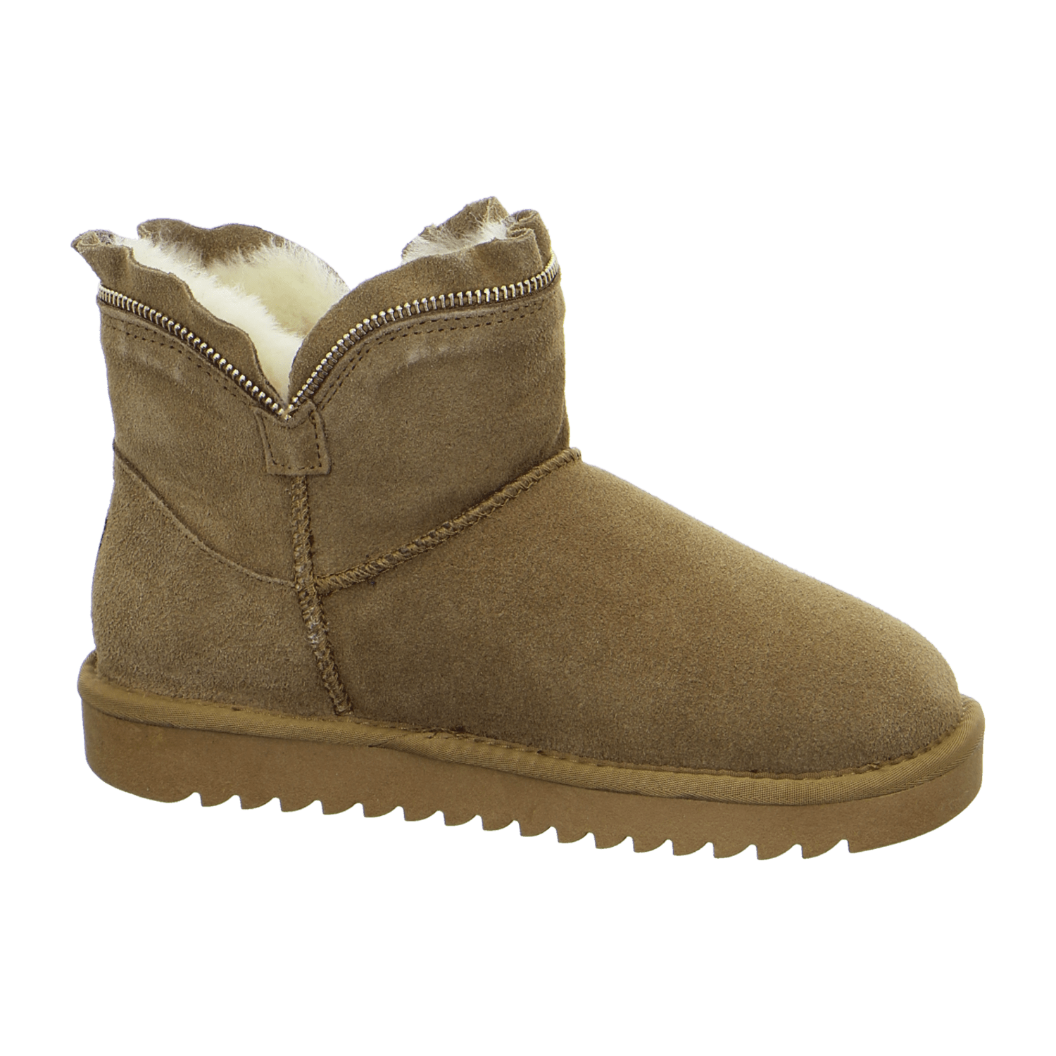 ARA ALASKA Women's Brown Smooth Leather Winter Boots with Warm Lining and Pull-On Closure