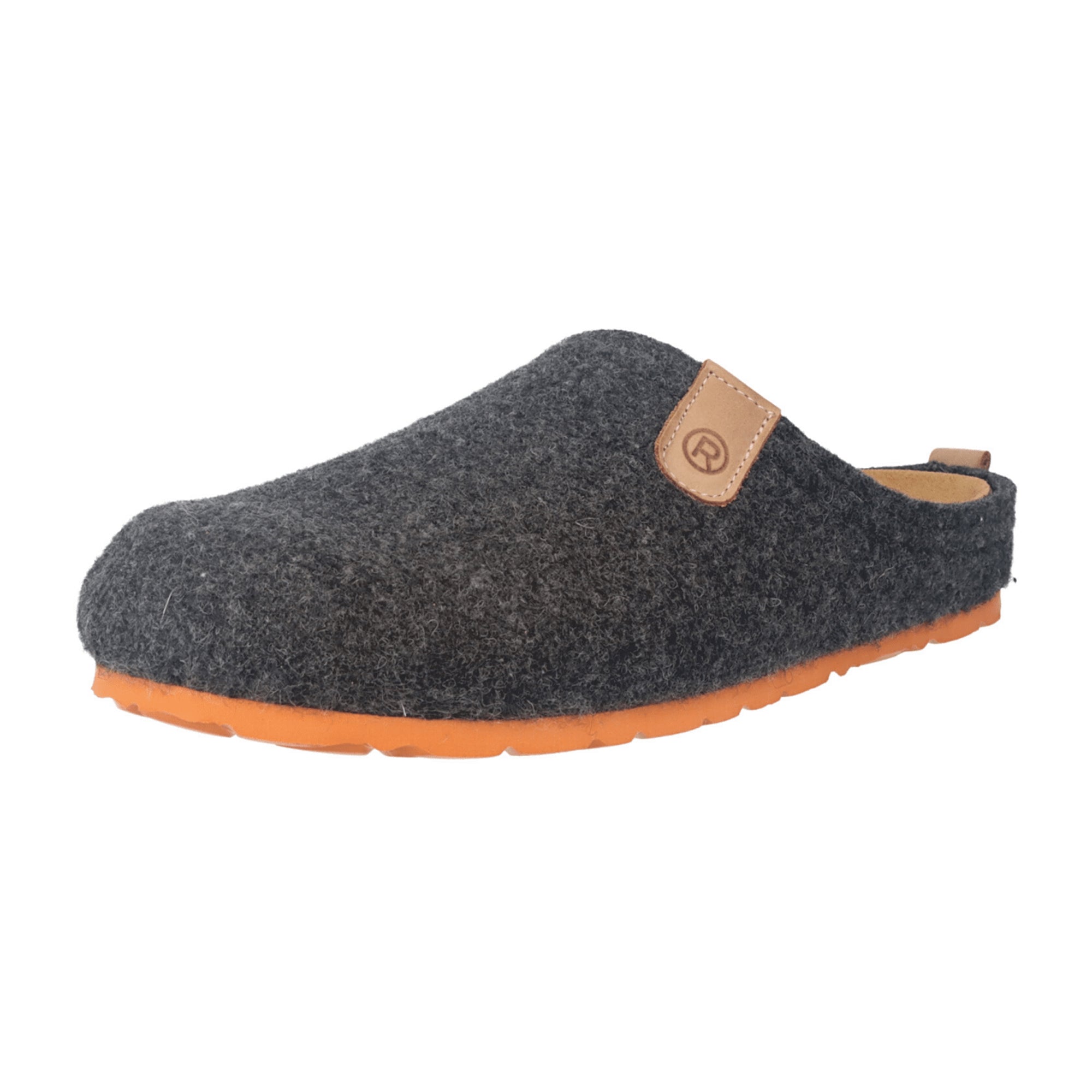 Men's Grey Rohde House Slippers with Removable Insole and Wedge Heel