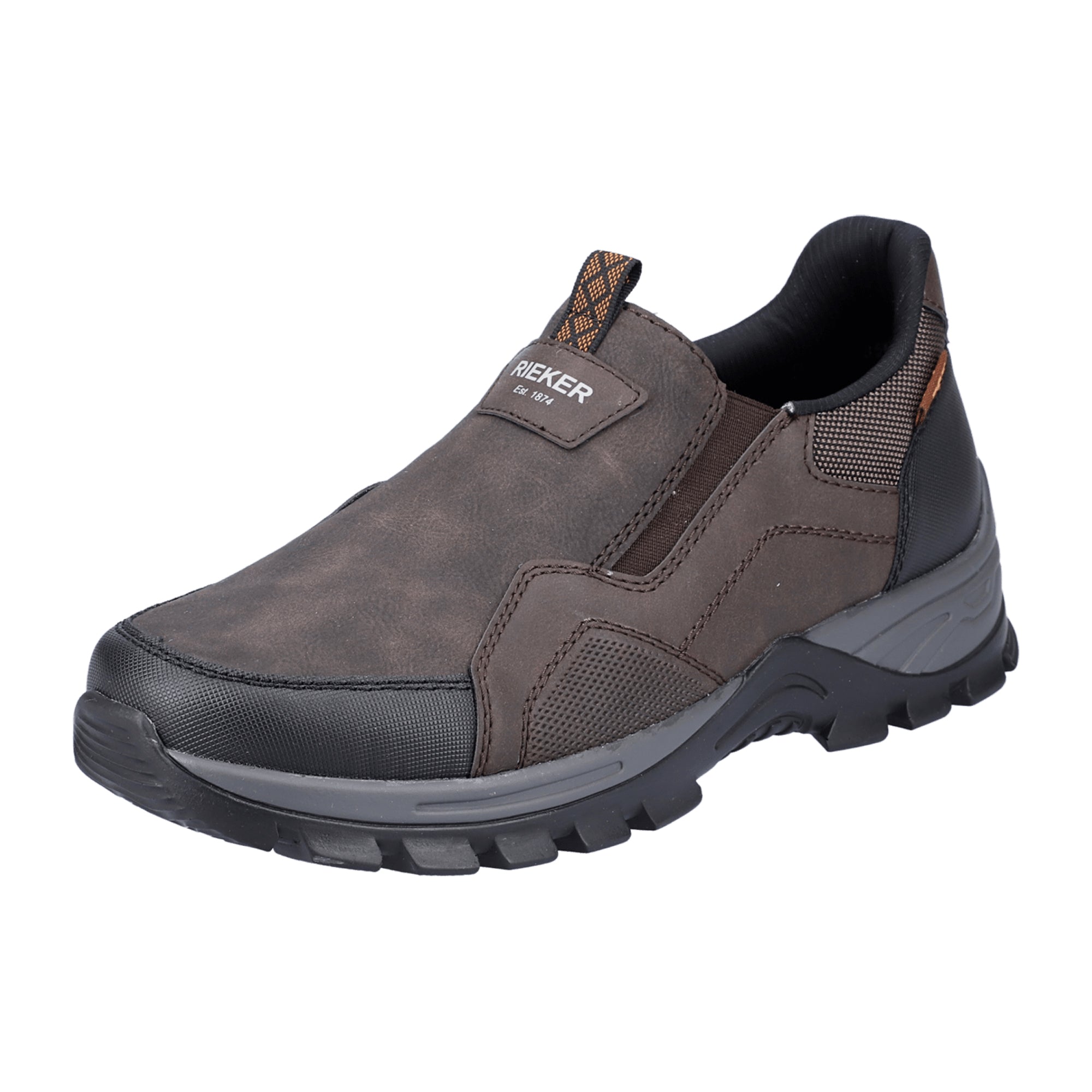 Rieker HWK Men's Brown Slip-On Shoes with RiekerTex Waterproof Technology