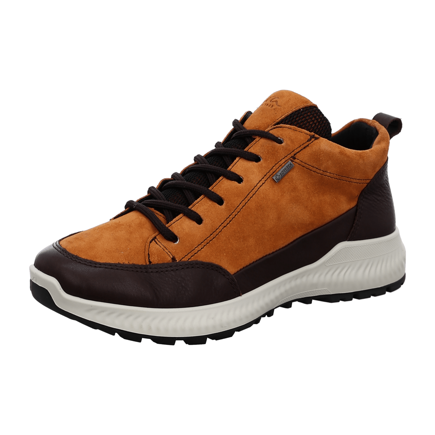 ARA HIKER Women's Velour Leather Sneakers with Lace-Up Closure in Orange
