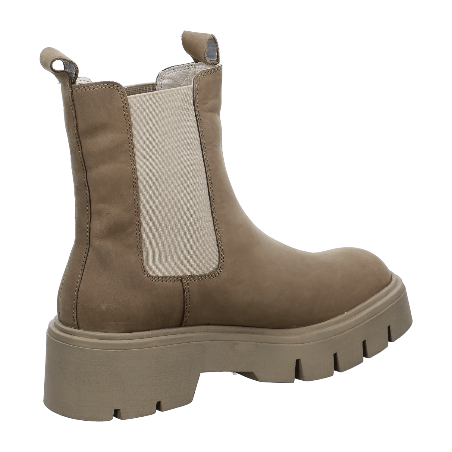 ARA STOCKHOLM Women's Beige Suede Pull-On Chelsea Boots with Round Toe