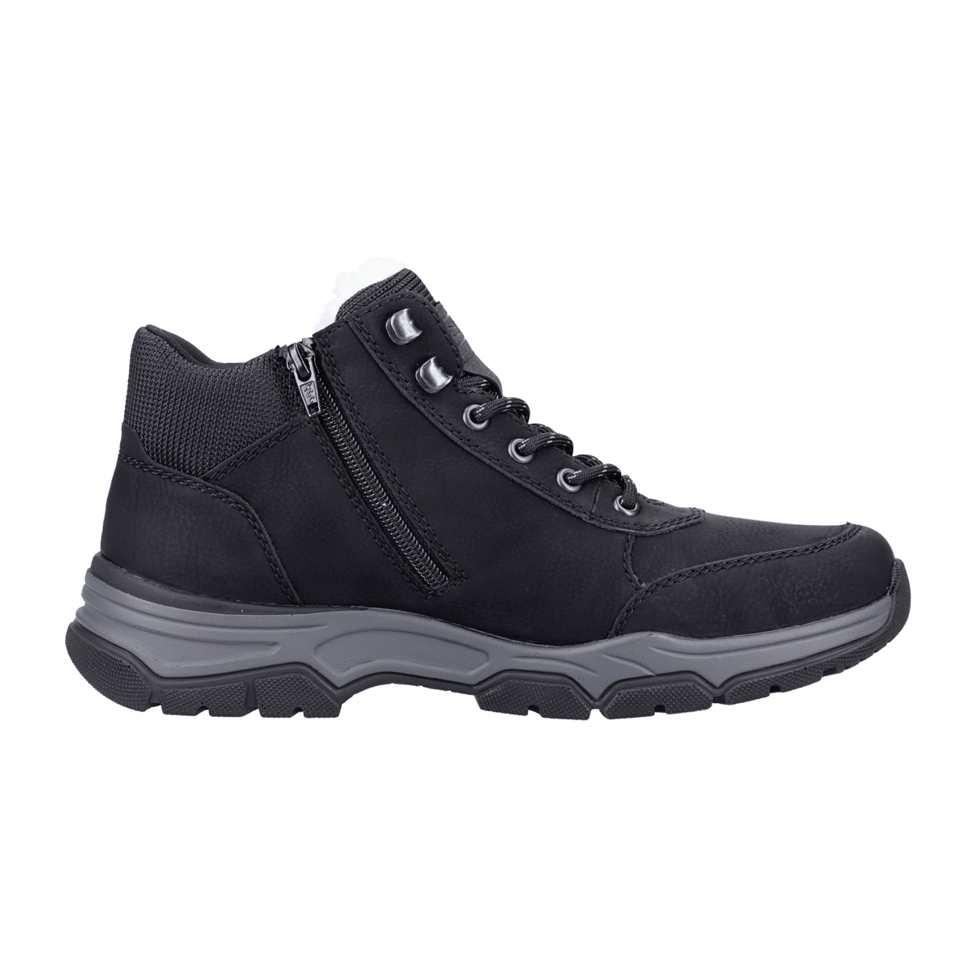 Rieker Black All-Weather Boots with Warm Lining and Water-Resistant Membrane