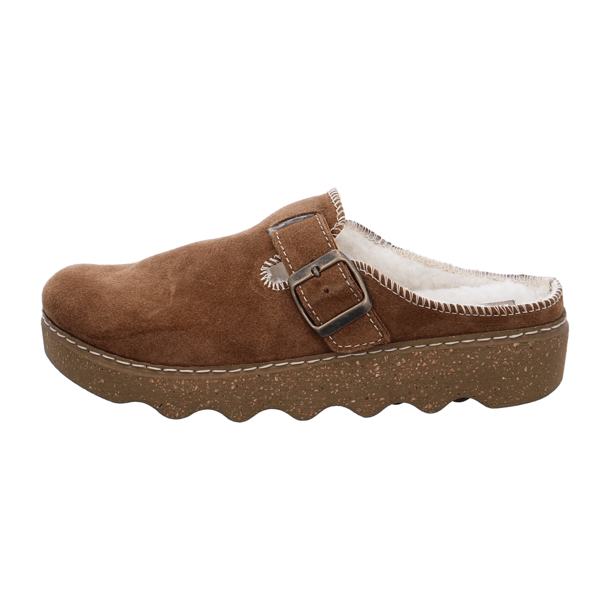 Rohde Brown Women's Slippers with Buckle and Warm Lining for Fall Winter