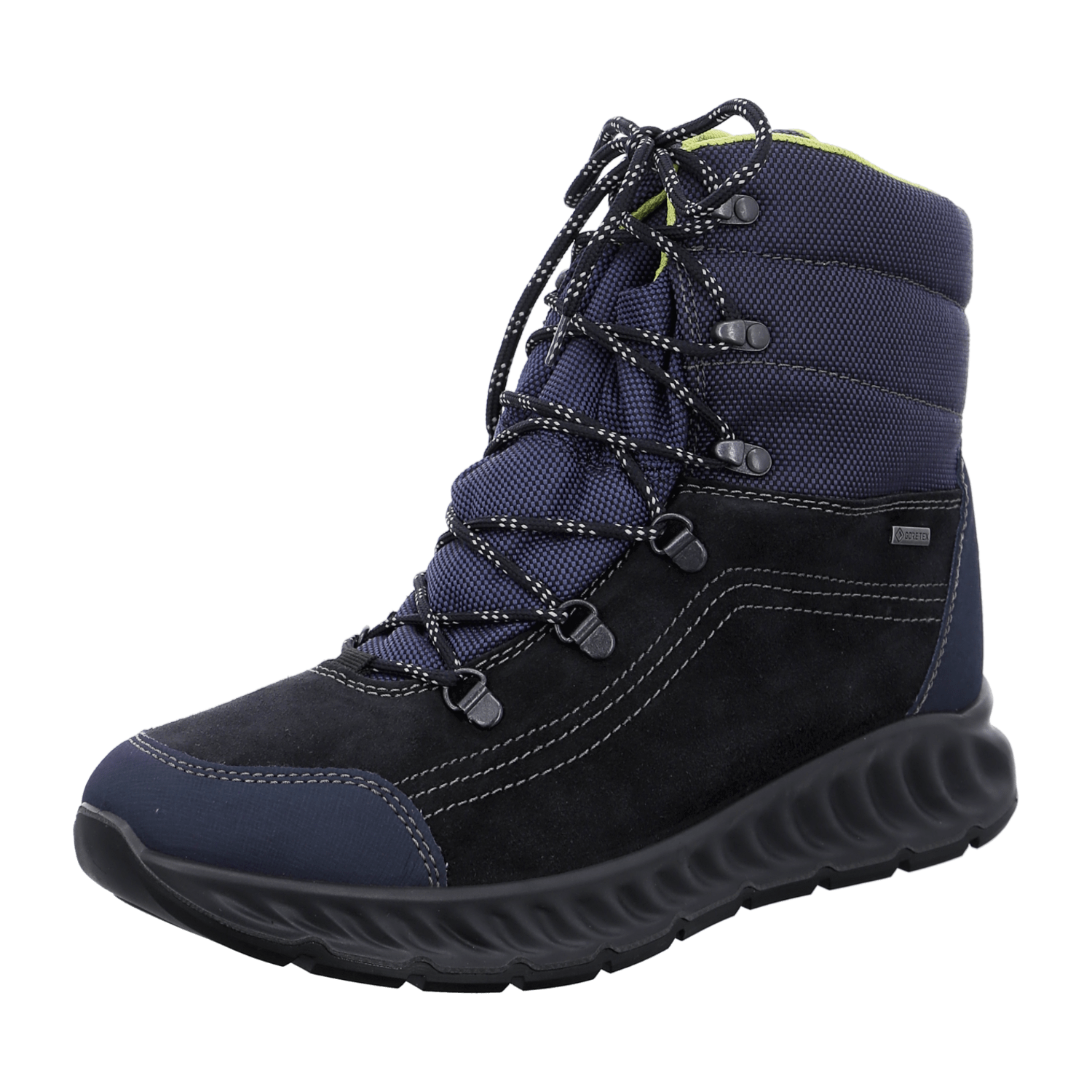 ARA Men's Derby Boots in Blue Suede with Lace-Up Closure and Round Toe