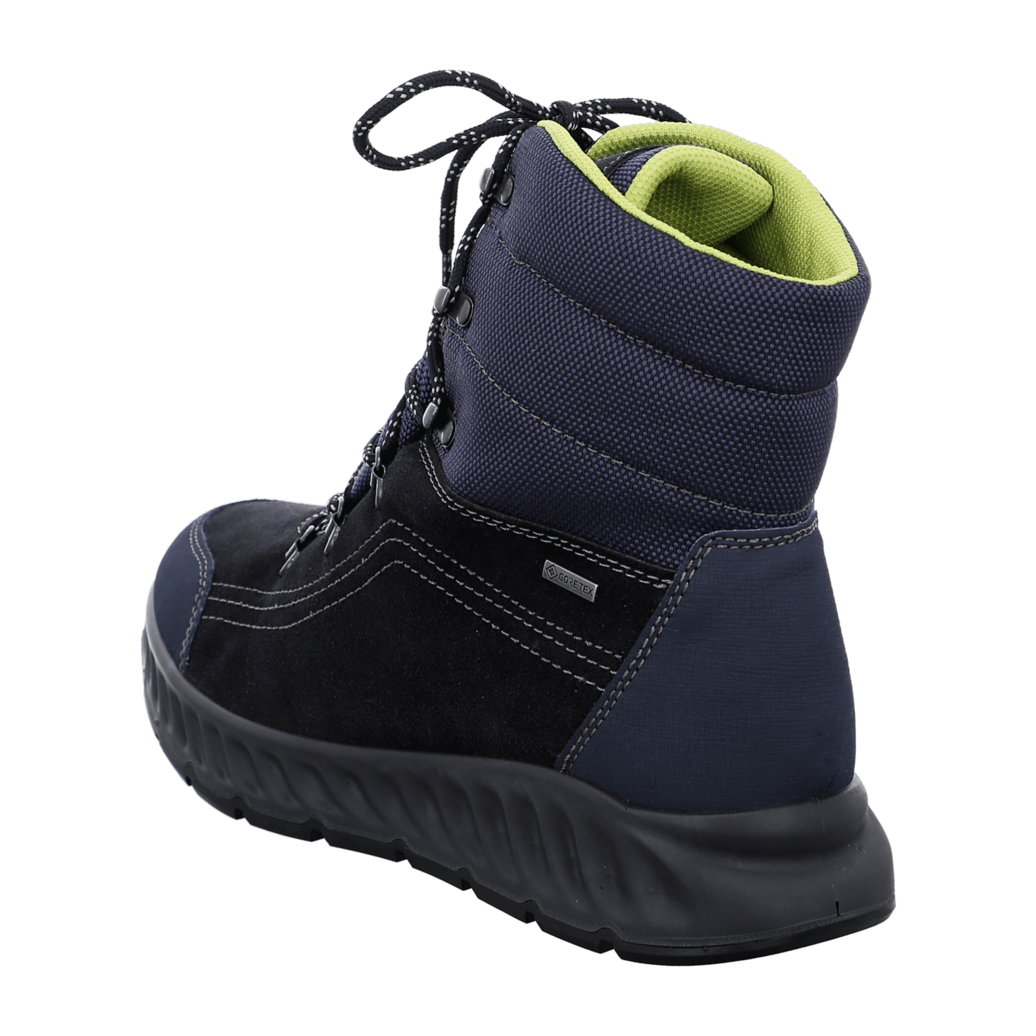 ARA Men's Derby Boots in Blue Suede with Lace-Up Closure and Round Toe
