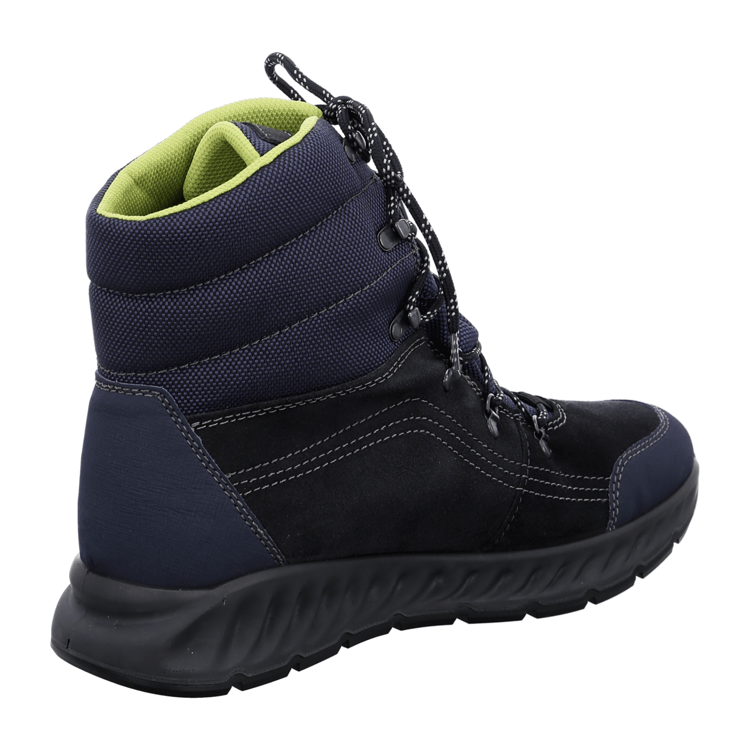 ARA Men's Derby Boots in Blue Suede with Lace-Up Closure and Round Toe