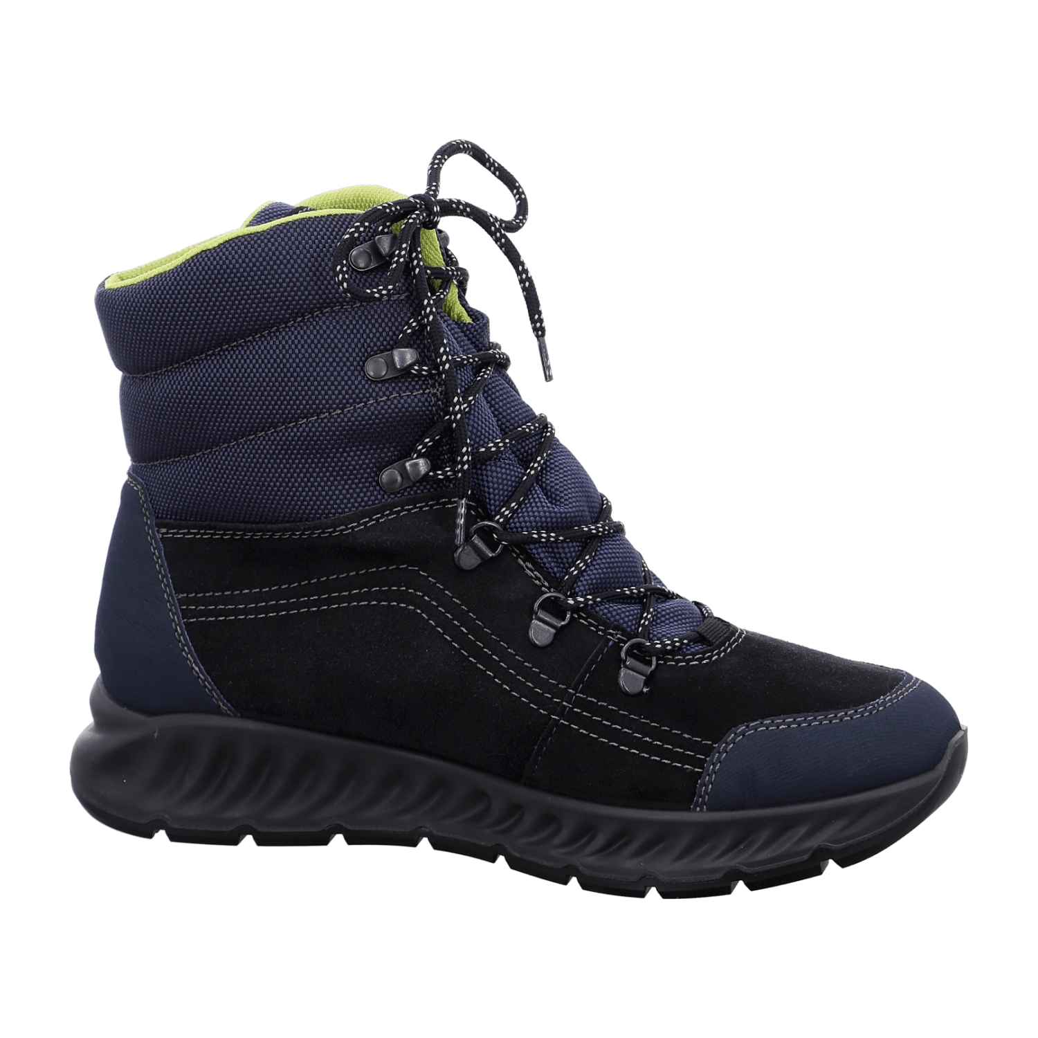 ARA Men's Derby Boots in Blue Suede with Lace-Up Closure and Round Toe