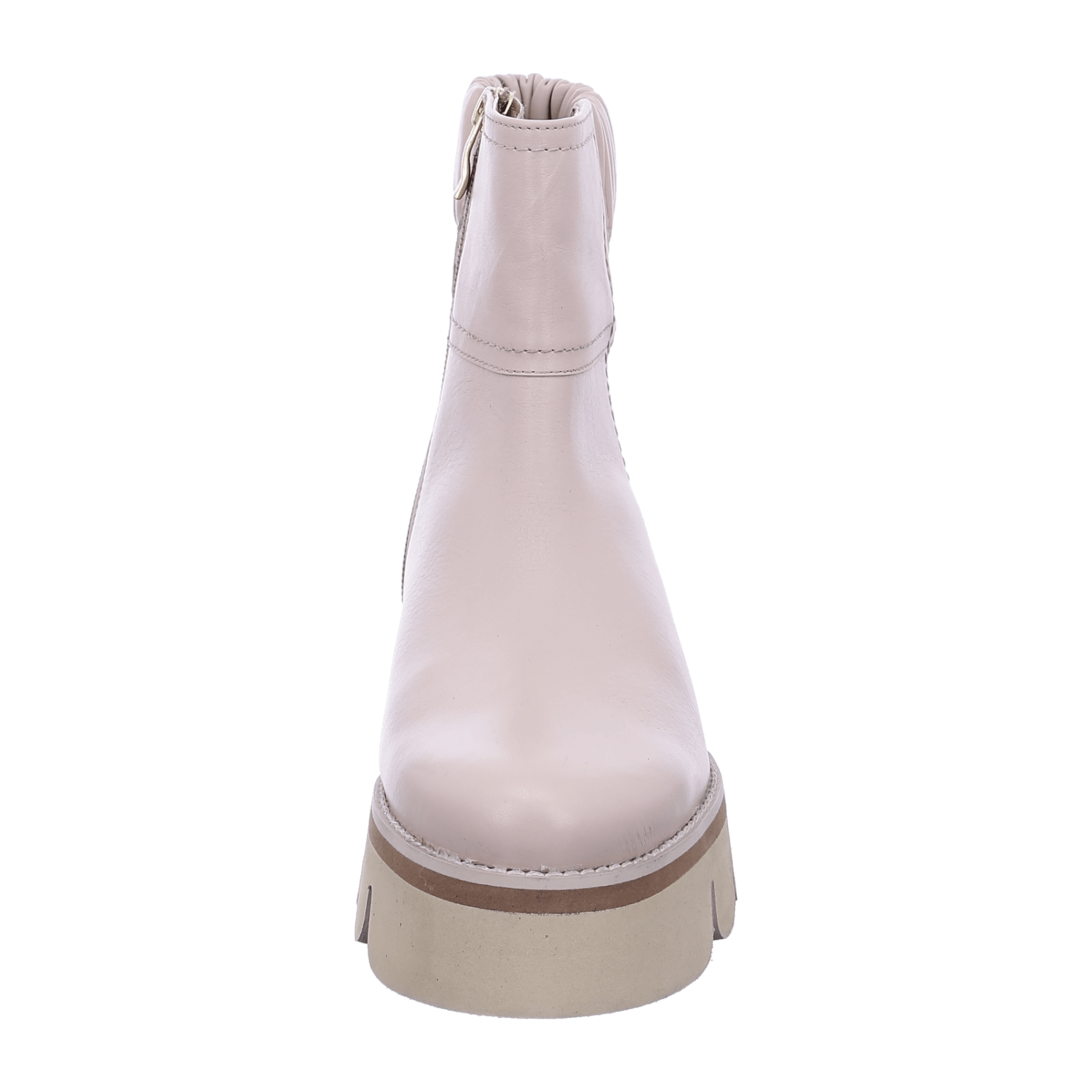ARA Vigonza Women's Leather Ankle Boots in Beige - Classic Pull-On Chelsea Boots with Leather Lining