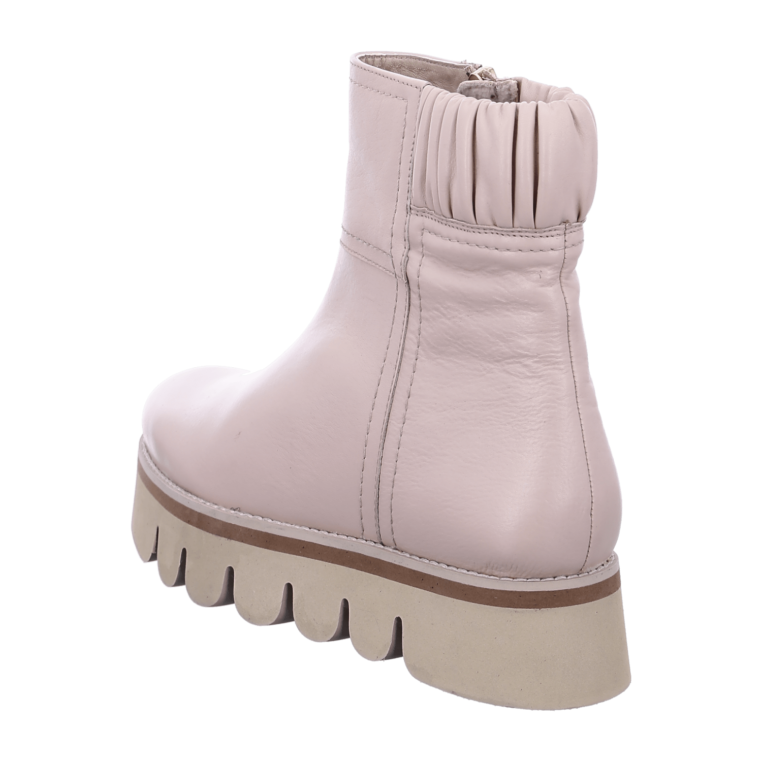 ARA Vigonza Women's Leather Ankle Boots in Beige - Classic Pull-On Chelsea Boots with Leather Lining
