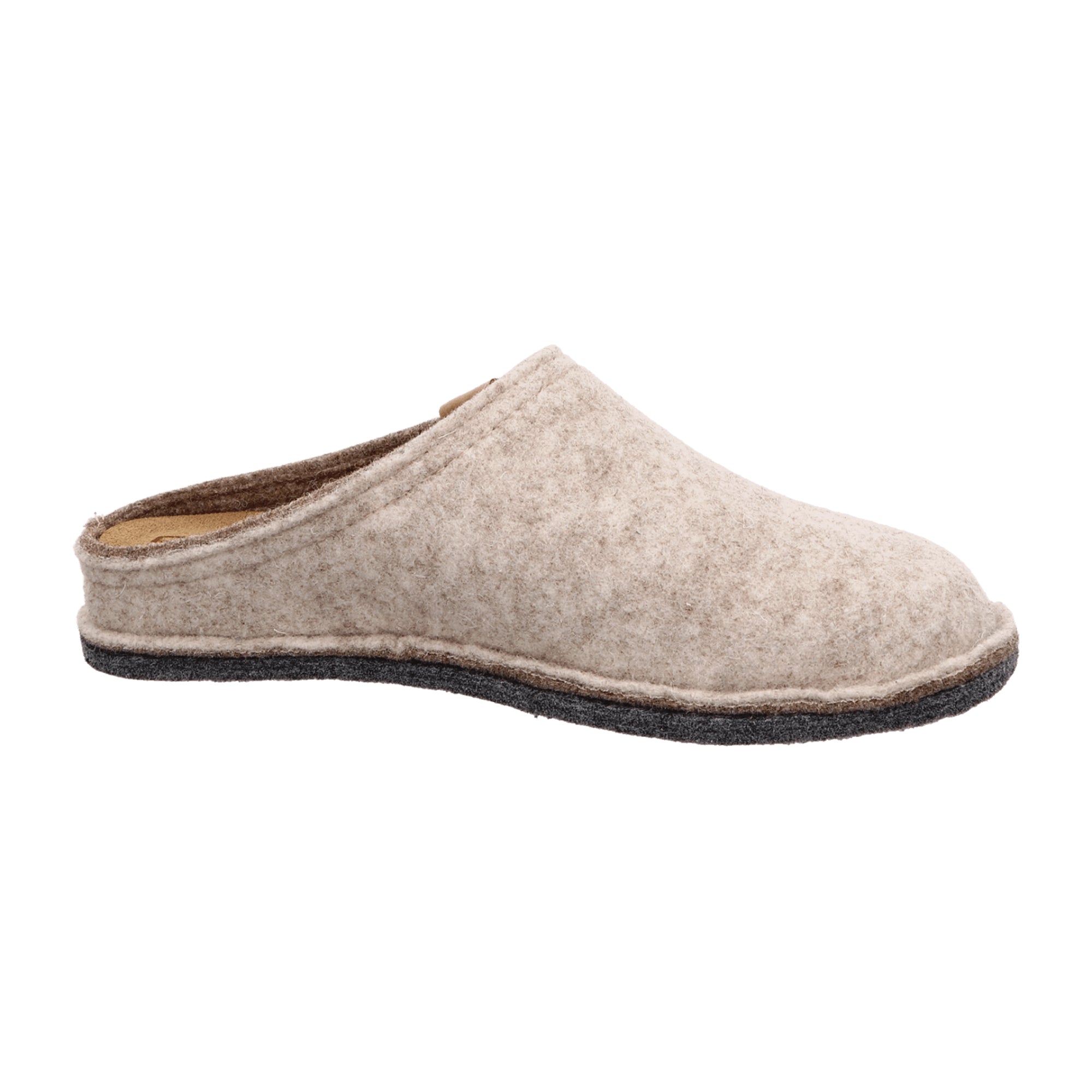 Rohde Circello Beige Women's Shoes Slip-On Felt Upper Warm Lined Winter Flats