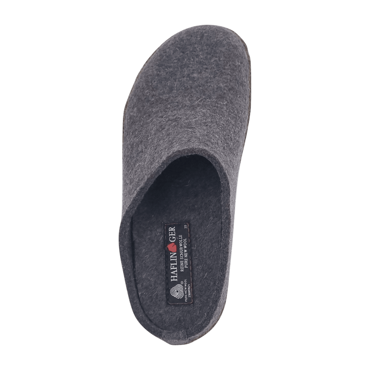 Haflinger Emils Toffel Women's Wool Felt Slippers with Leather Sole - Anthracite