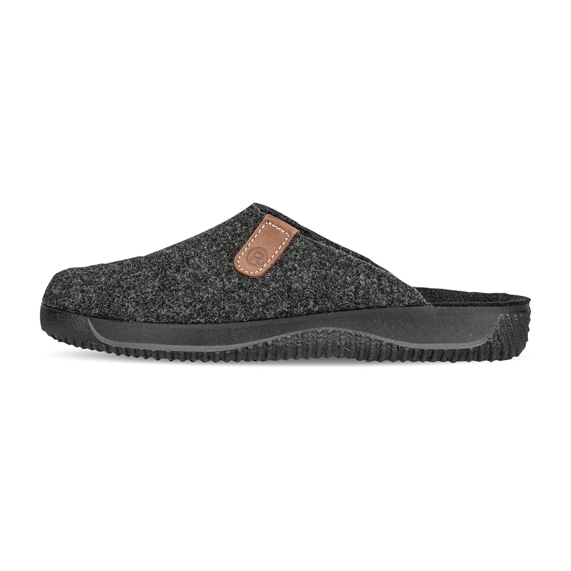 Rohde Soltau-H Men's Gray Comfortable Soft Felt House Slippers Warm Lining