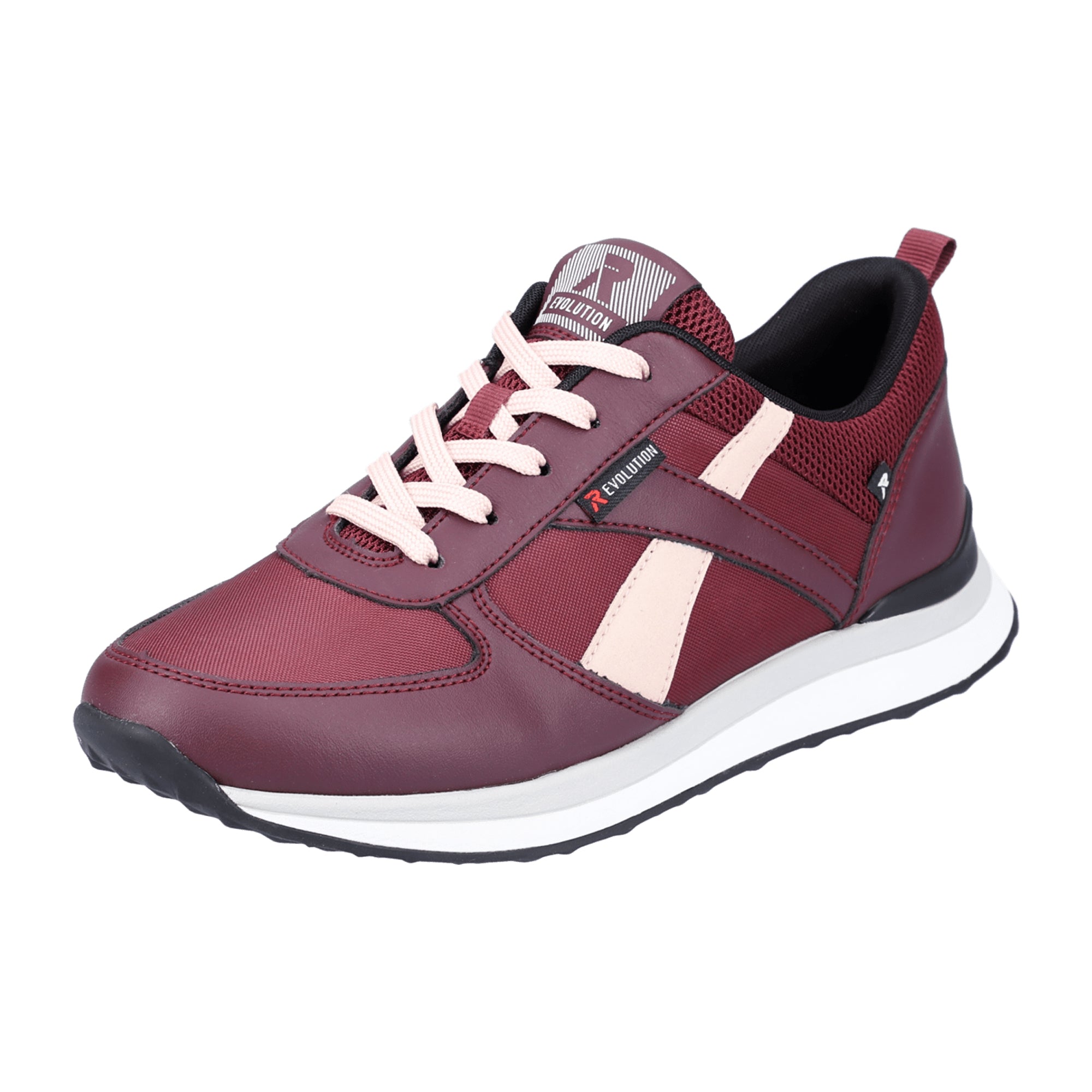 Rieker Evolution Red Women's Sneakers with Breathable Lining and Lightweight Sole