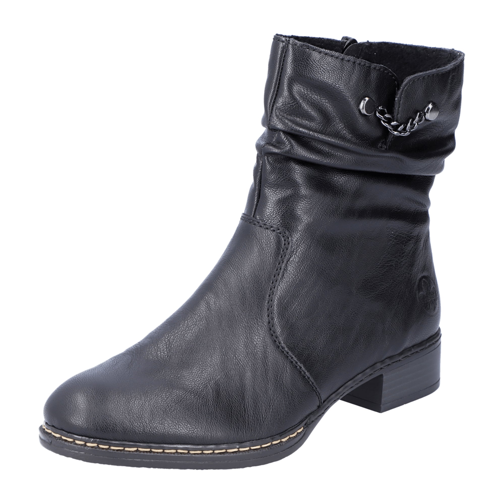 Rieker HWK Women's Black Boots for Fall Winter Dust and Dirt Resistant