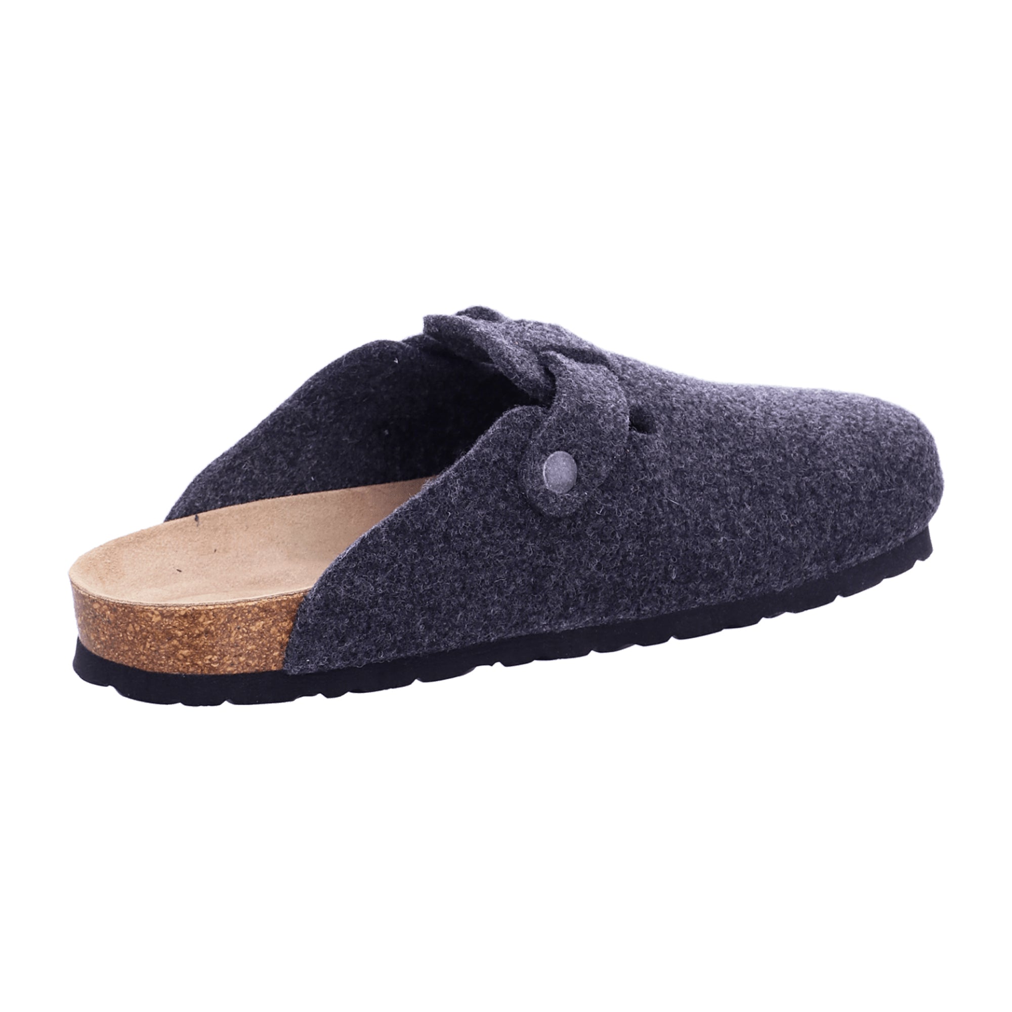 Rohde Men's Grey Slippers Textile Upper Flat Heel Round Toe Winter Shoes