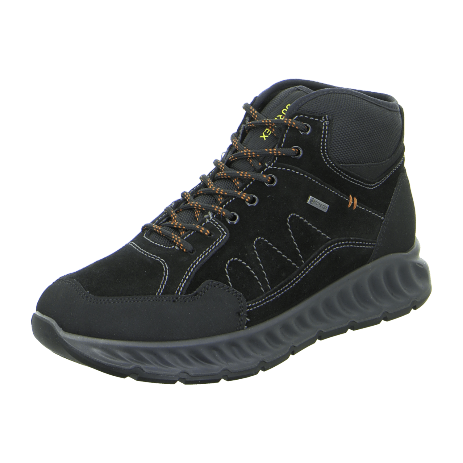ARA PAOLO Men's Derby Boots in Black Suede Leather Lace-Up Boots