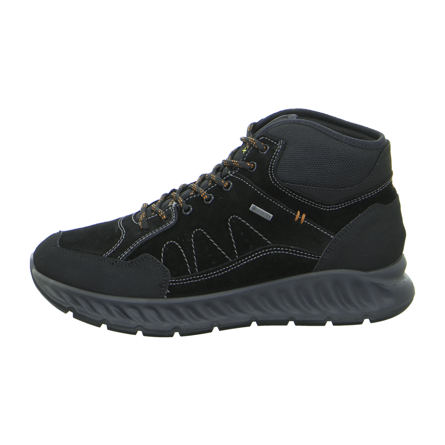 ARA PAOLO Men's Derby Boots in Black Suede Leather Lace-Up Boots