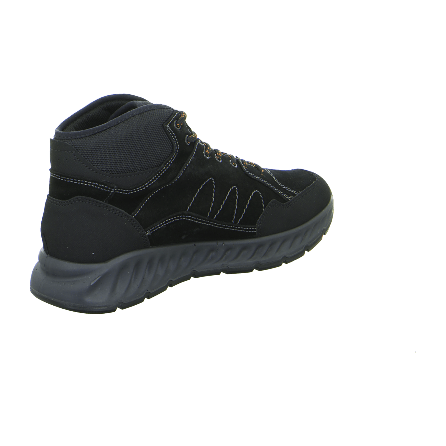 ARA PAOLO Men's Derby Boots in Black Suede Leather Lace-Up Boots