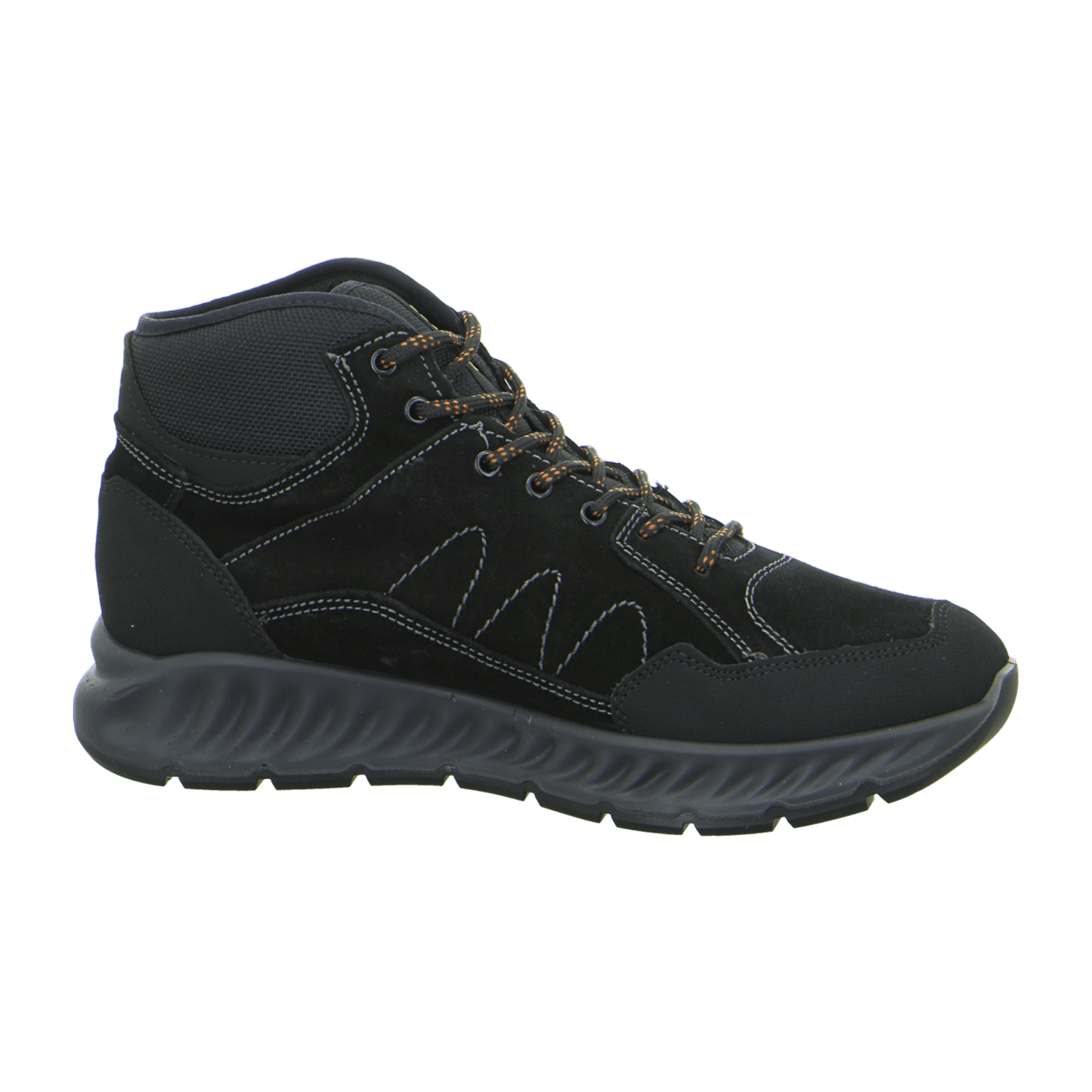 ARA PAOLO Men's Derby Boots in Black Suede Leather Lace-Up Boots