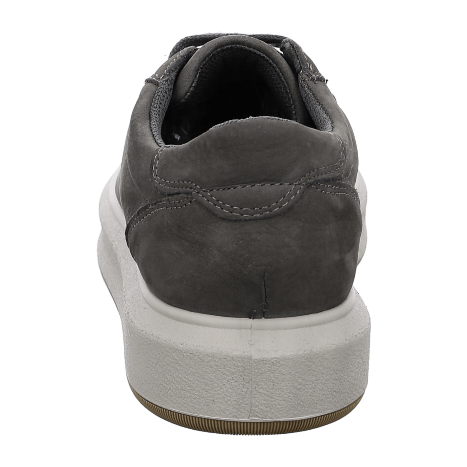 ARA Men's Smooth Leather Lace-Up Sneakers in Grey