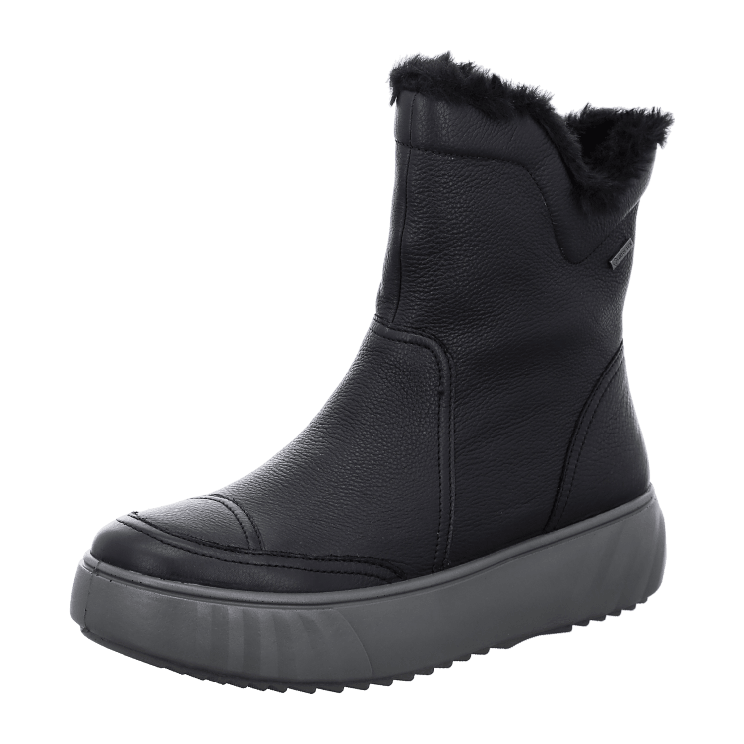 ARA Women's Modern Boots Black with Gore-Tex Lining and Warm Lining Round Toe