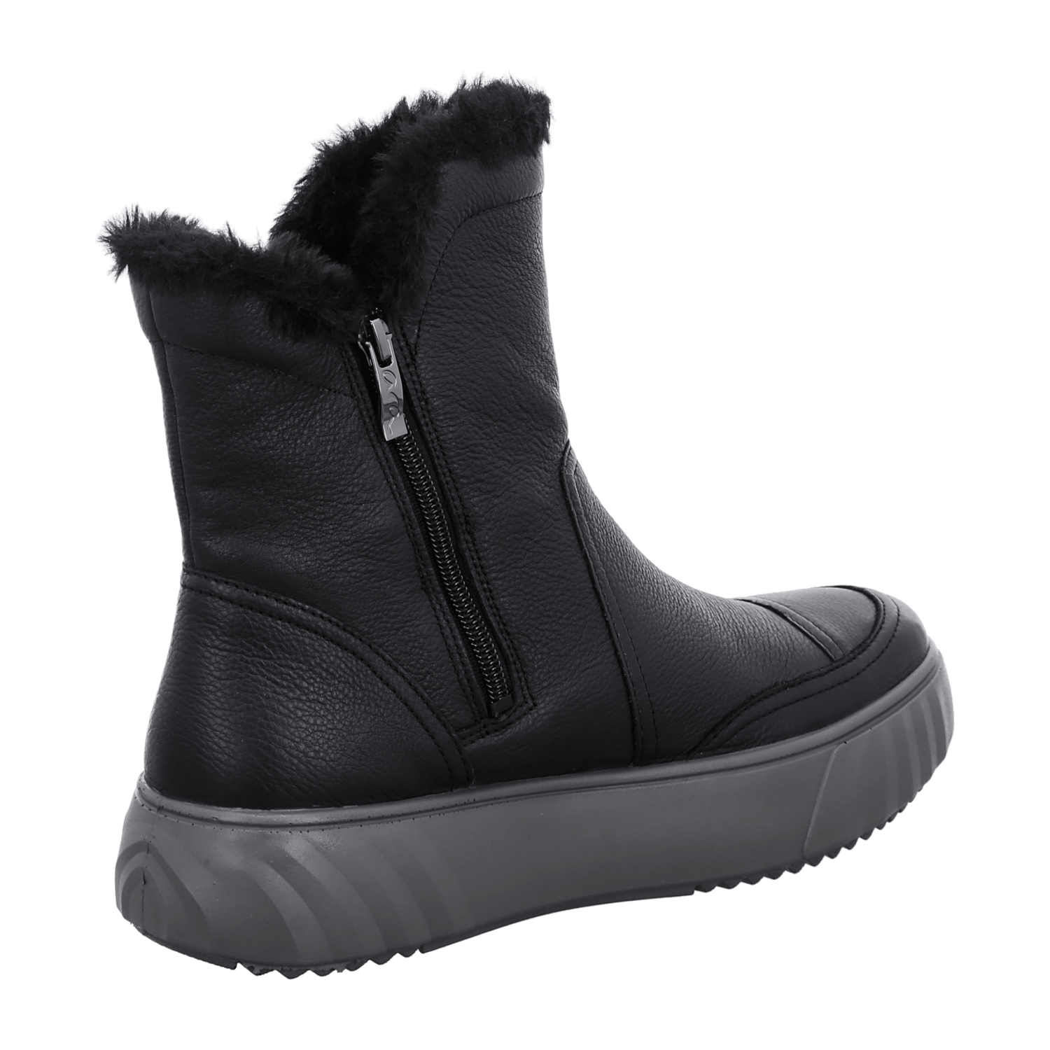 ARA Women's Modern Boots Black with Gore-Tex Lining and Warm Lining Round Toe