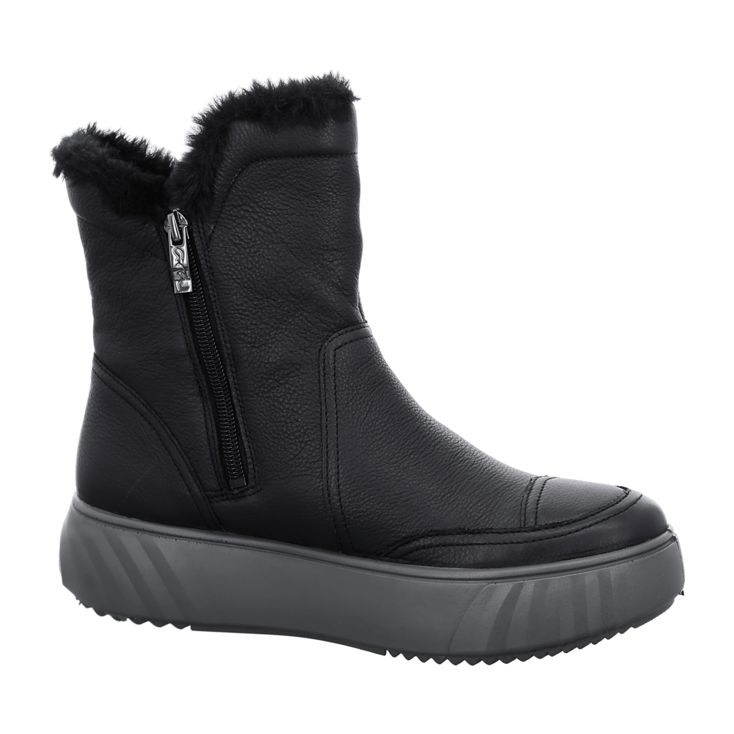 ARA Women's Modern Boots Black with Gore-Tex Lining and Warm Lining Round Toe