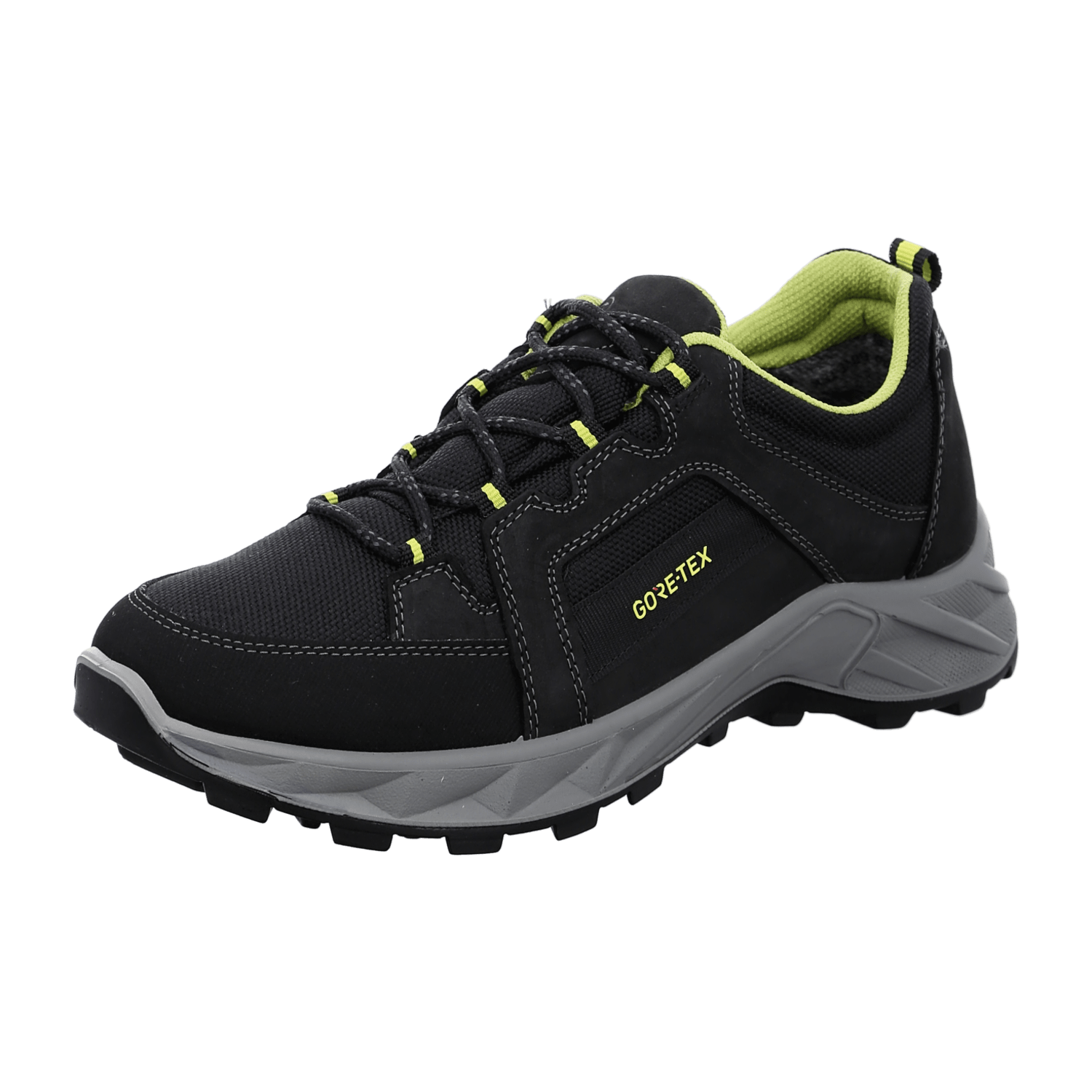 ARA Men's Sneakers in Black Smooth Leather with Lace-Up Closure and Round Toe