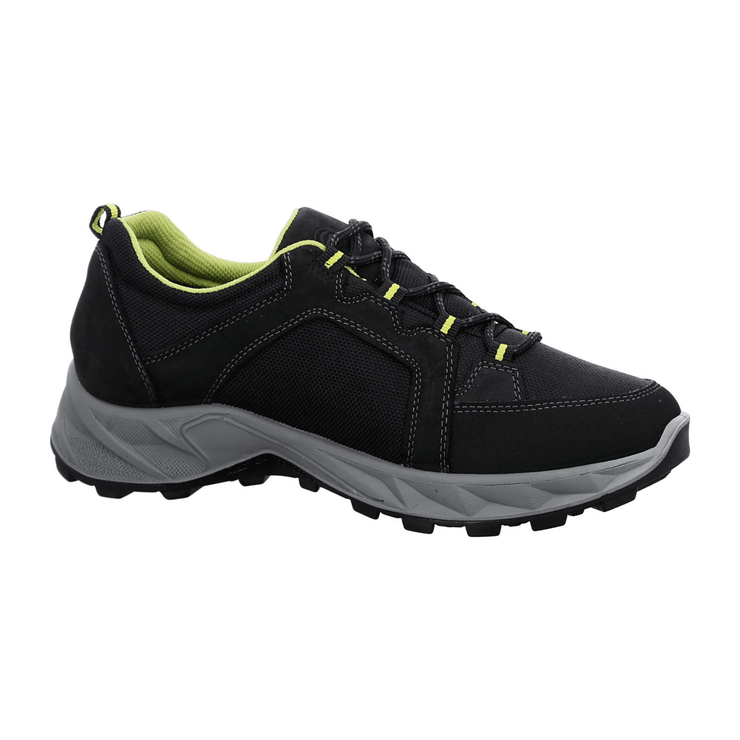 ARA Men's Sneakers in Black Smooth Leather with Lace-Up Closure and Round Toe - Bartel-Shop