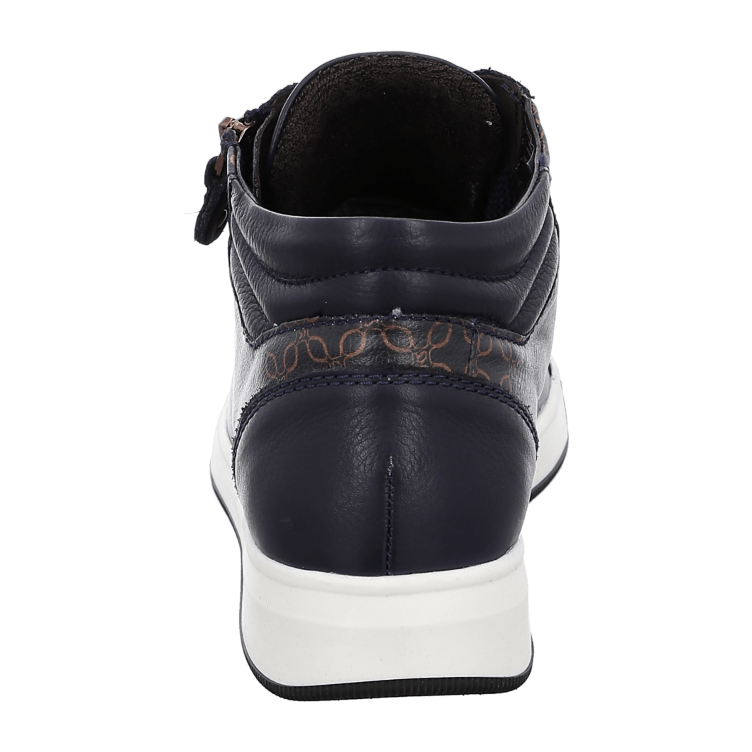 ARA ROM Women's Sneakers in Blue Smooth Leather with Lace-Up Closure and Closed Toe