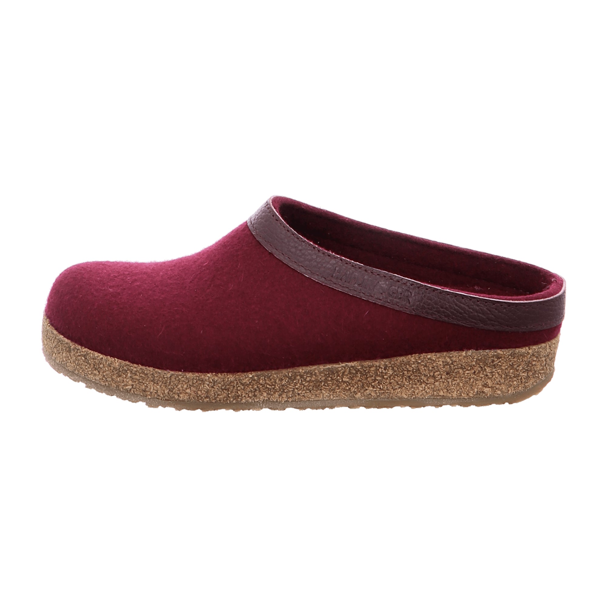 Haflinger Grizzly Torben Women's Clogs - Stylish Bordeaux Red