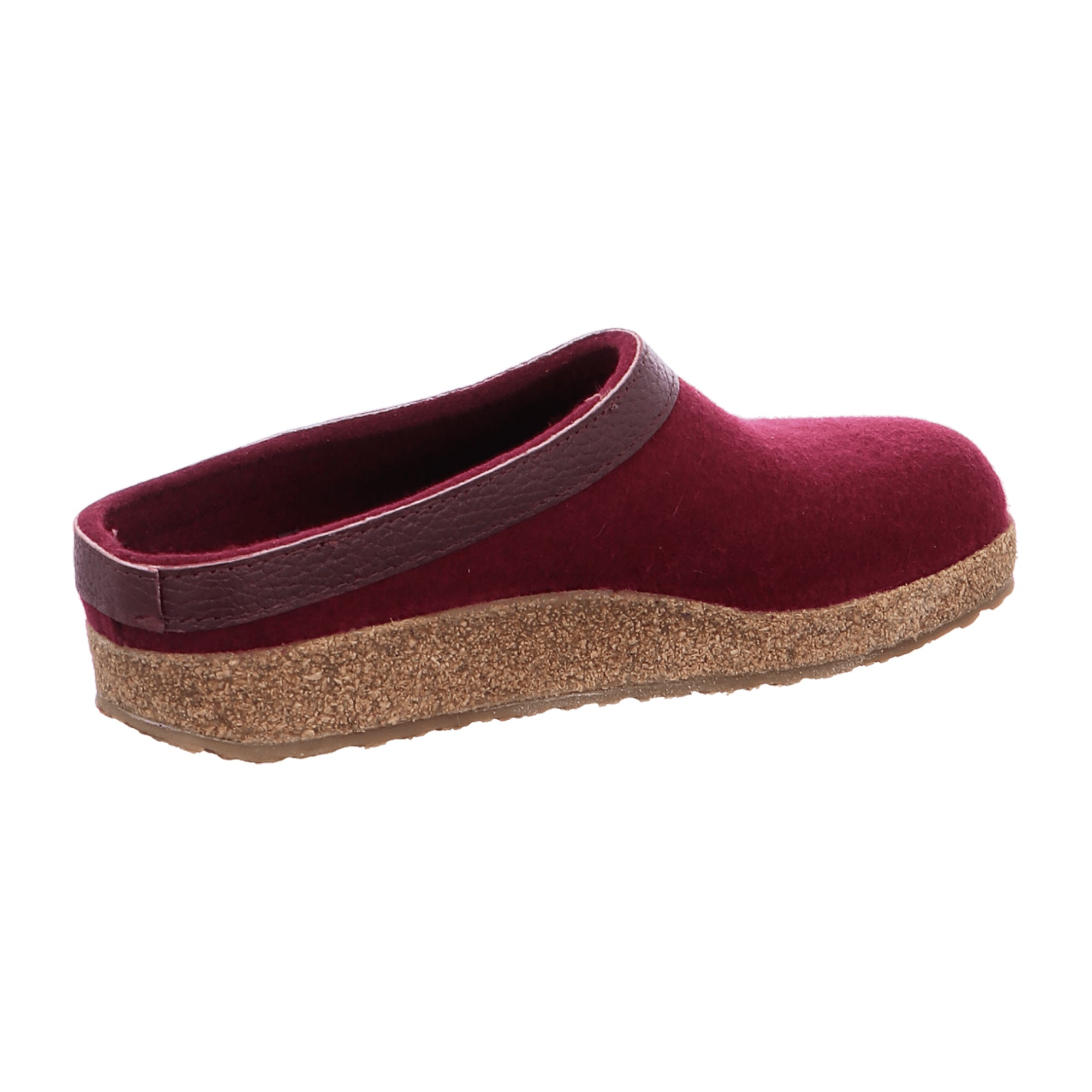 Haflinger Grizzly Torben Women's Clogs - Stylish Bordeaux Red