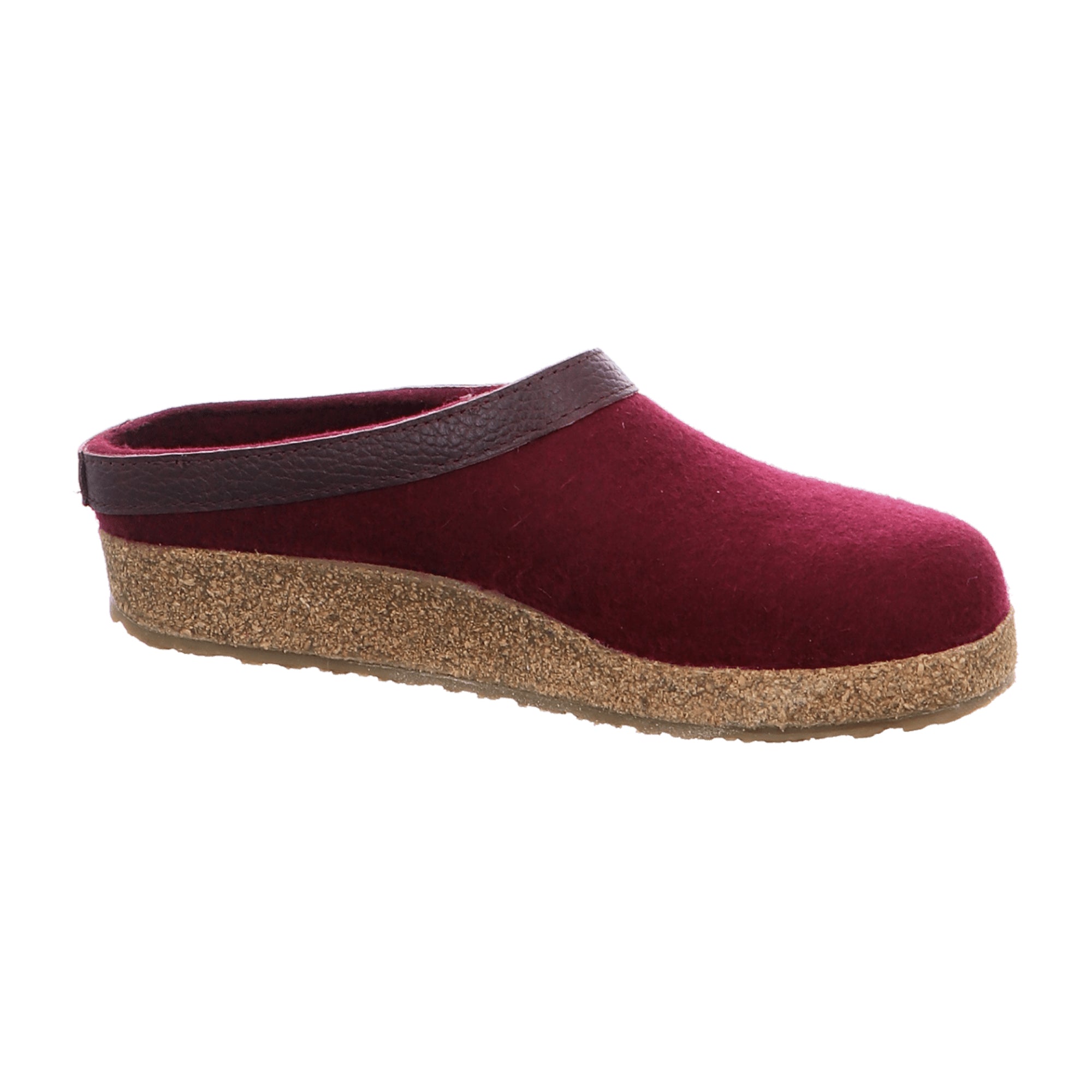 Haflinger Grizzly Torben Women's Clogs - Stylish Bordeaux Red