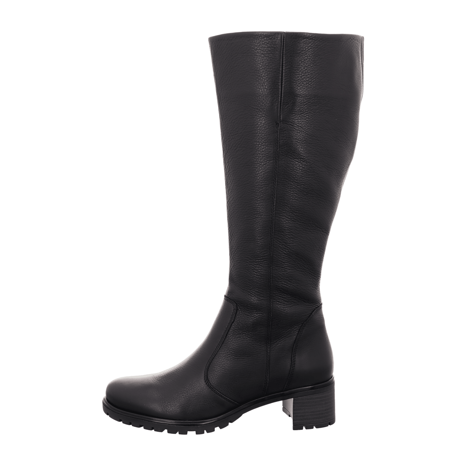 ARA Ronda-St Women's Boots in Black Smooth Leather with Zipper and Winter Lining