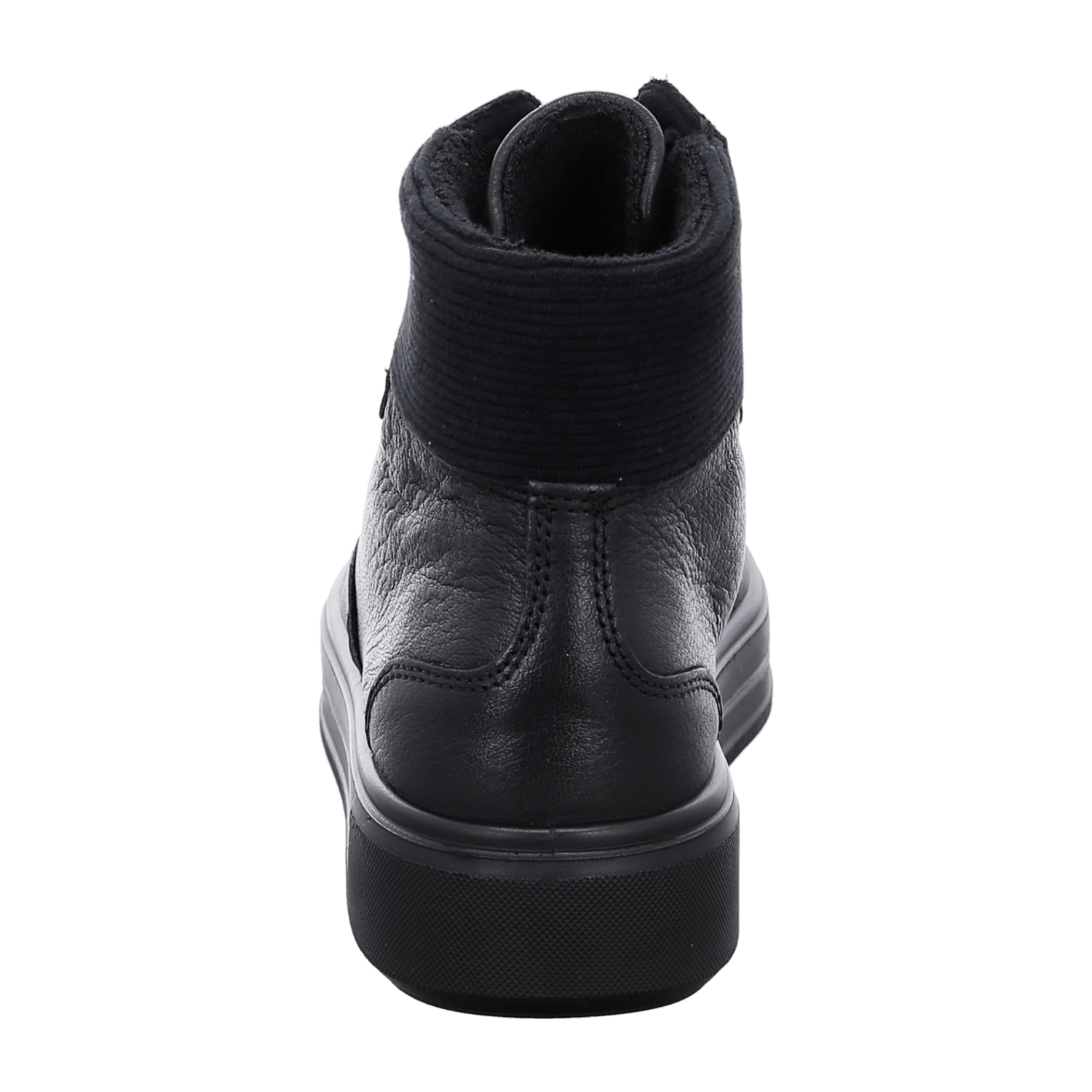 ARA COURTYARD Women's Leather Sneakers with Lace-Up Closure and Round Toe in Black