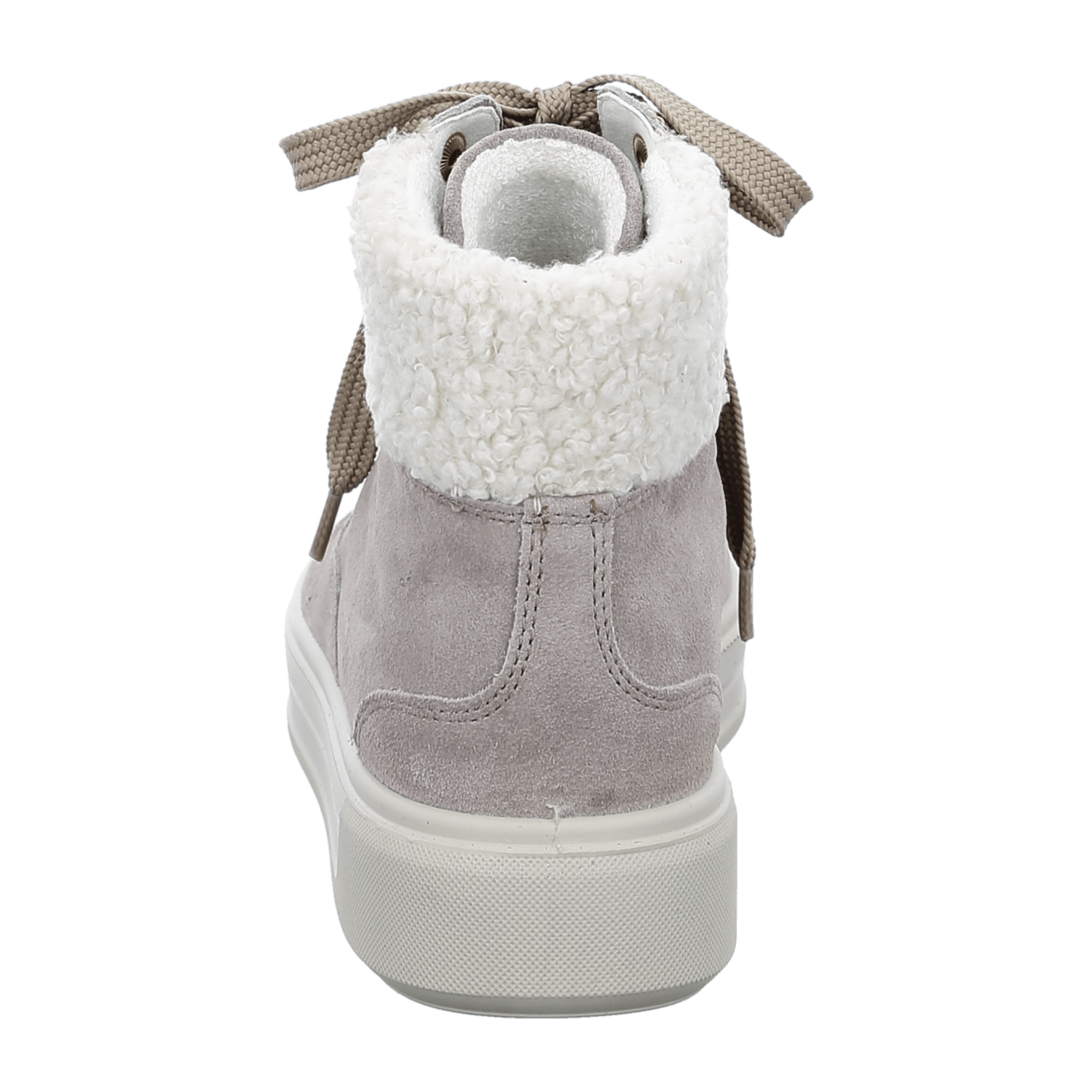 ARA COURTYARD Women's Velour Leather Sneakers in Beige with Lace-Up Closure