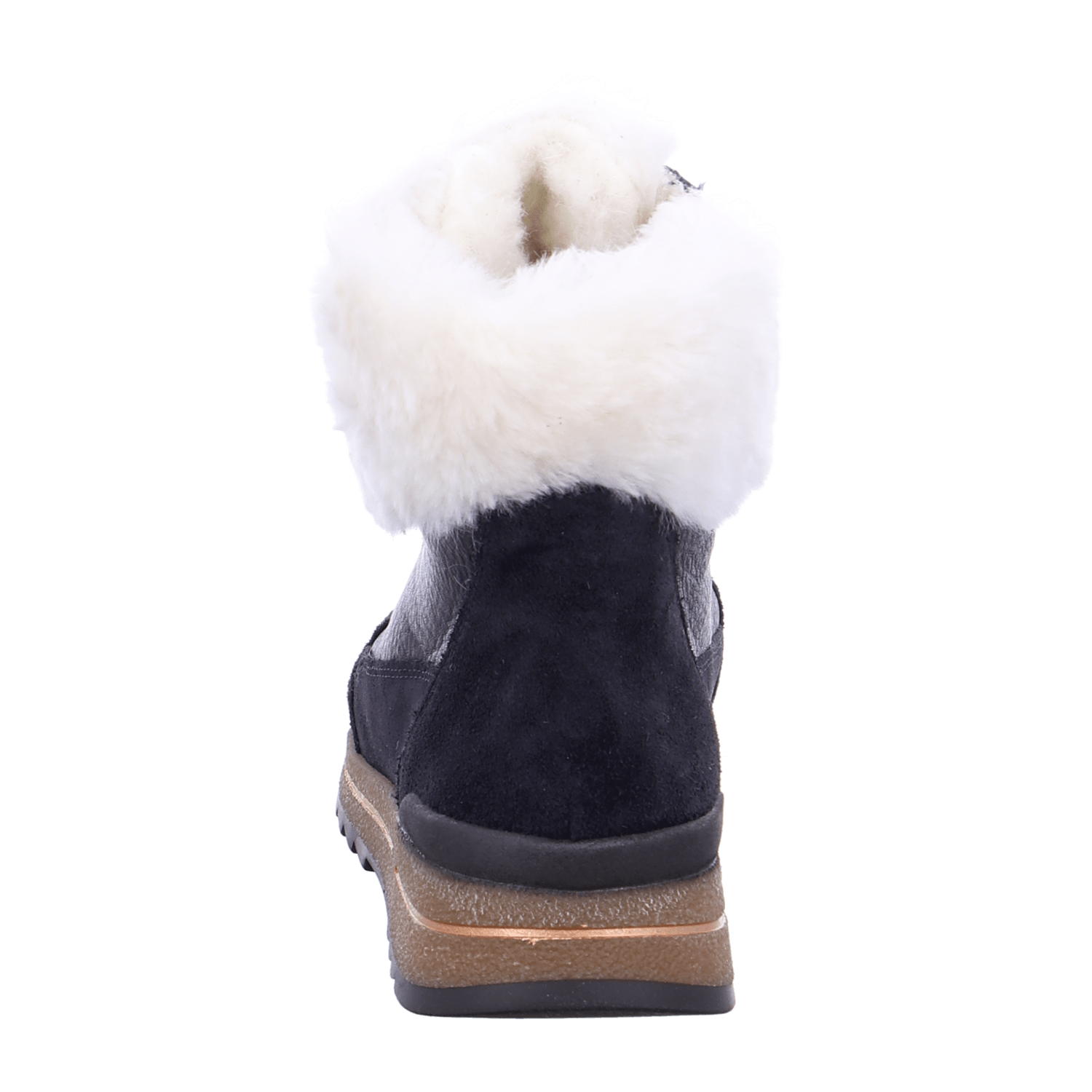 ARA Osaka Women's Velour Leather Winter Boots Lace-Up Ankle Boots with Warm Lining in Blue