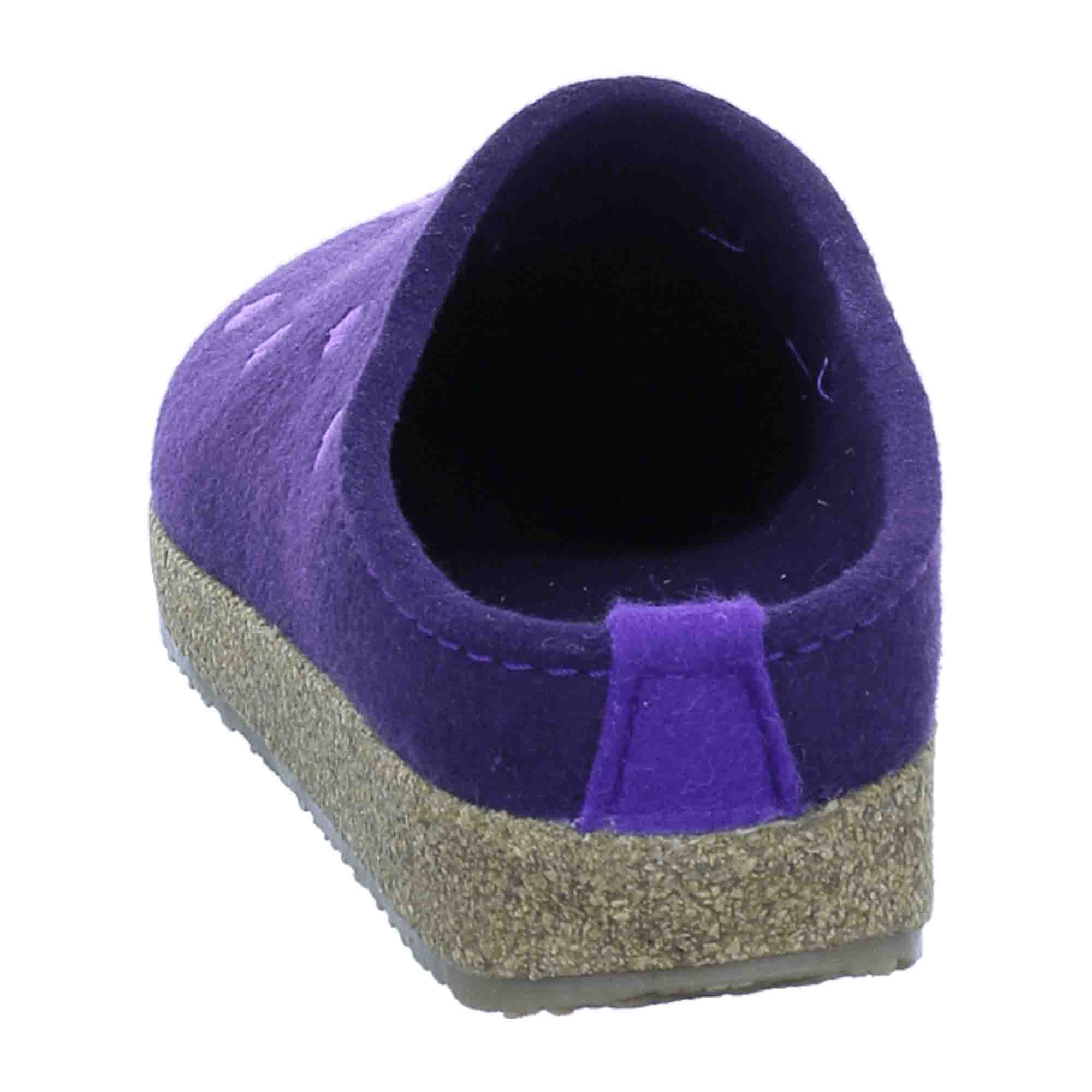 Haflinger Women's Cuircini Slippers, Purple - Stylish & Comfortable