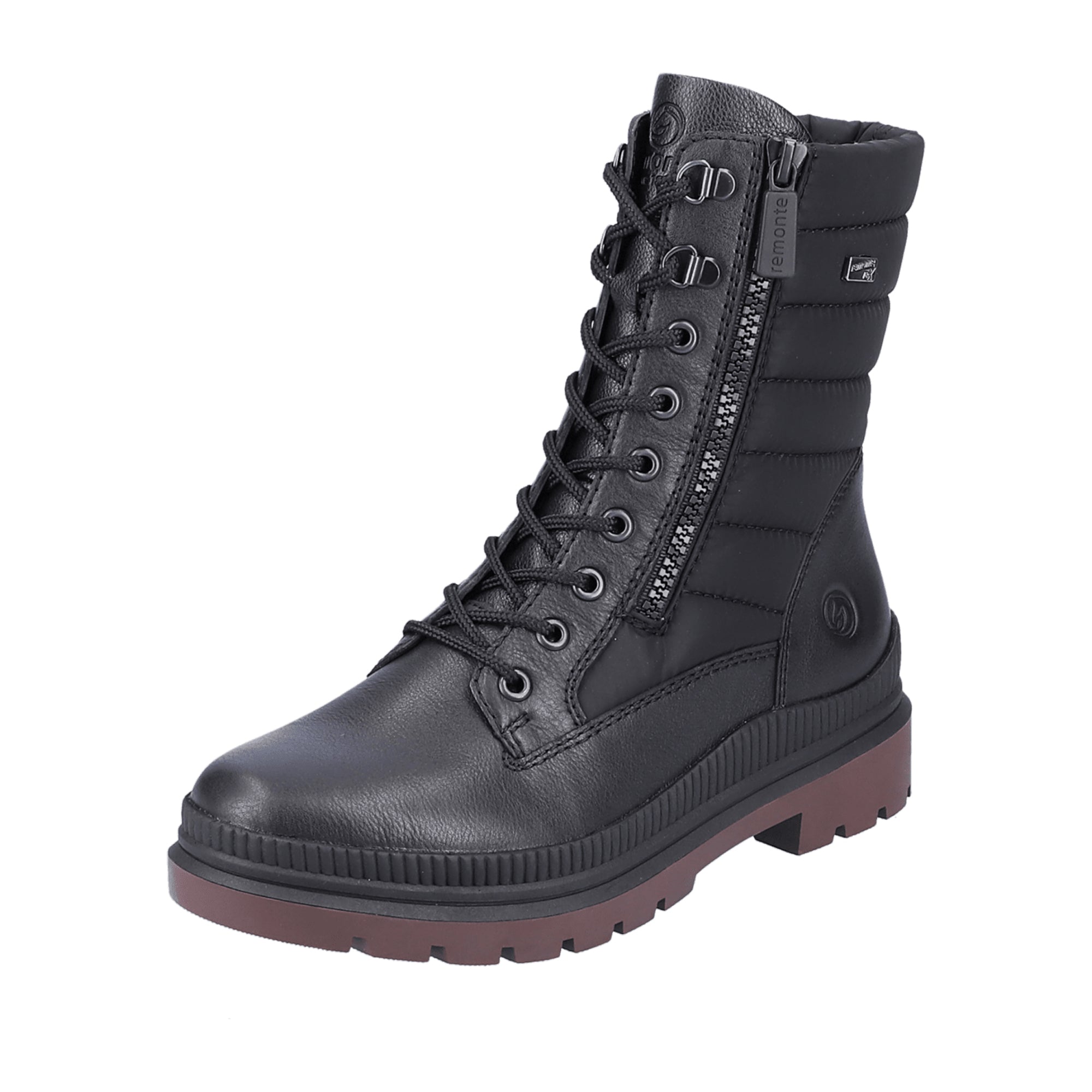 Remonte Women's Black Ankle Boots with Warm Lining and Easy Zip Closure