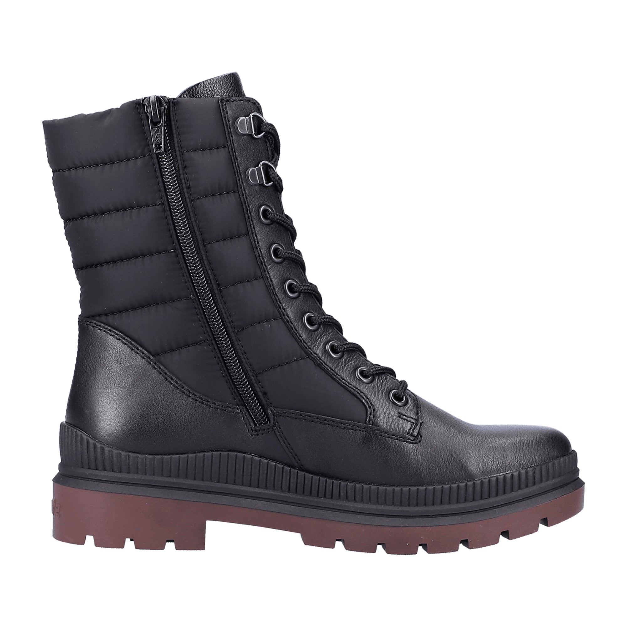 Remonte Women's Black Ankle Boots with Warm Lining and Easy Zip Closure